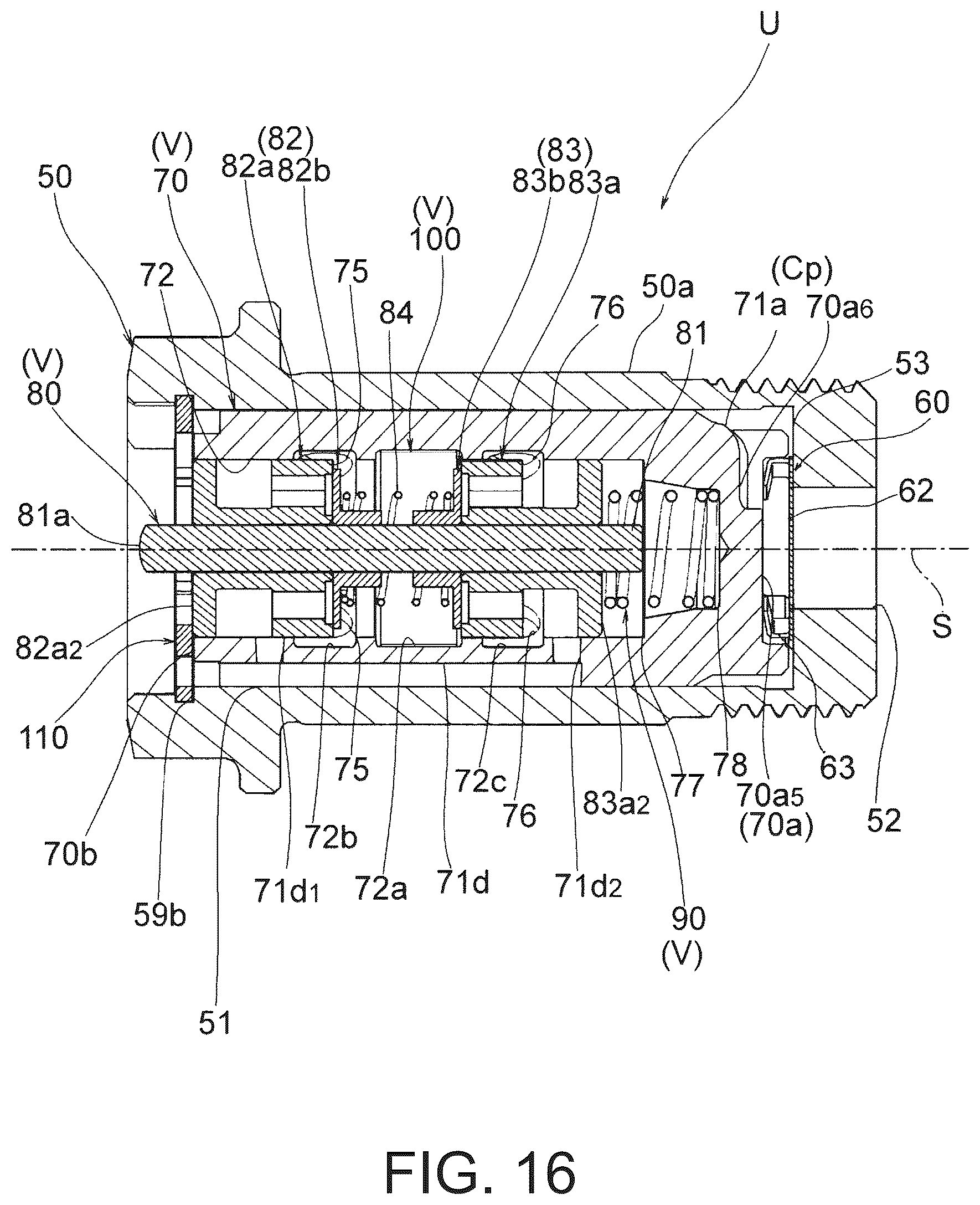 Patent US12410733 Figure 16 – Fluid control valve unit and valve timing change device