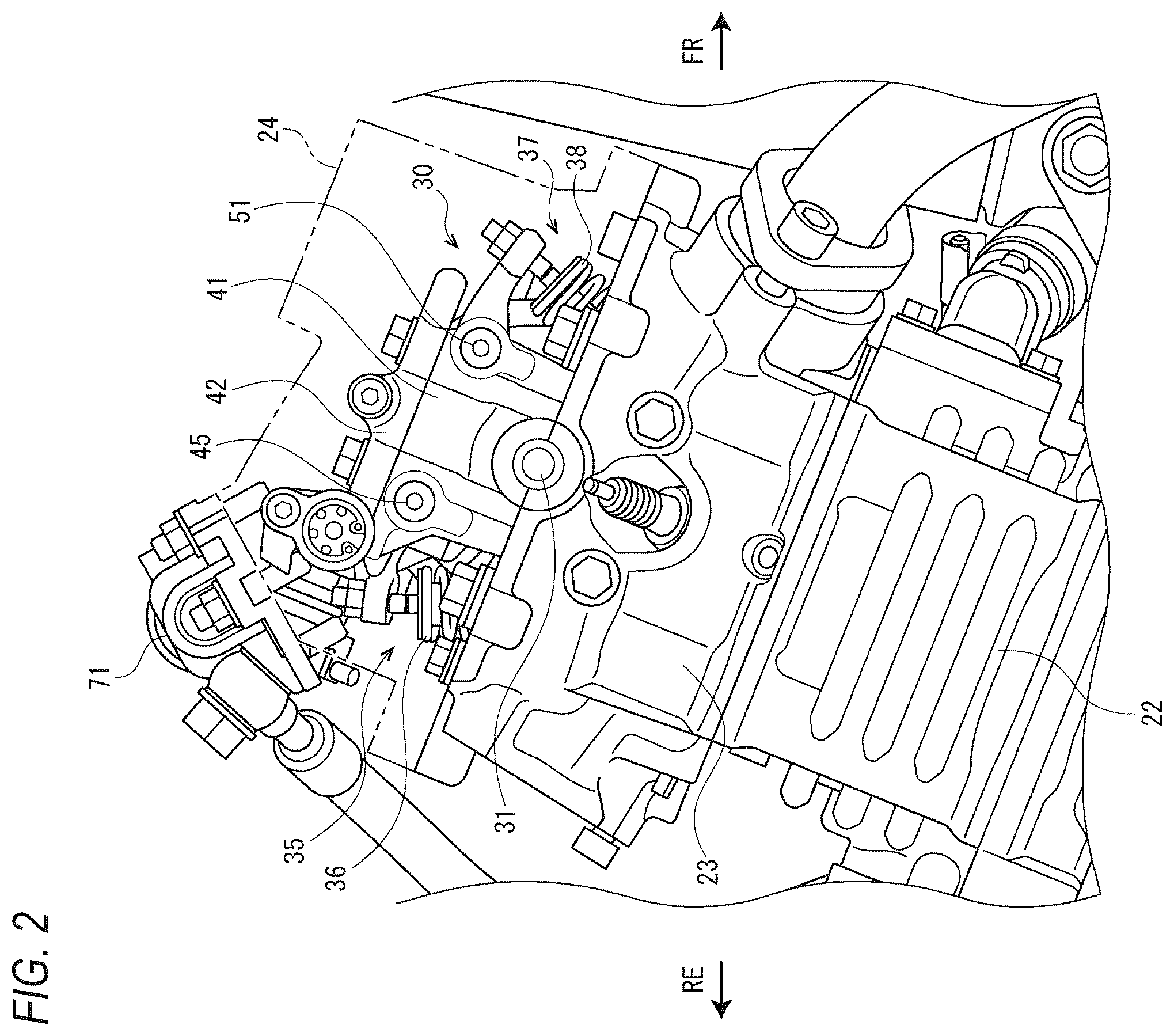 Patent US12410734 Figure 2 – Variable valve device