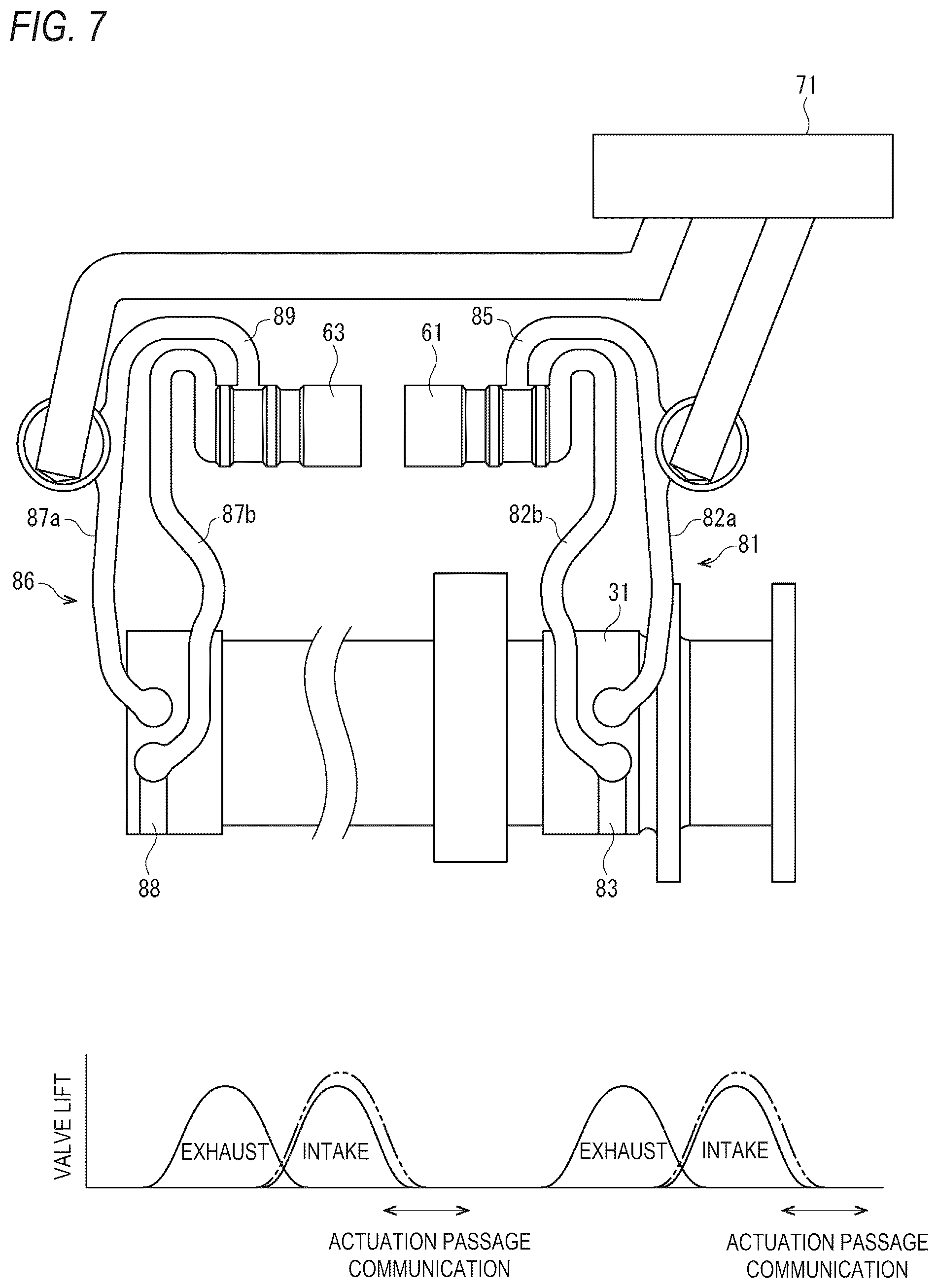 Patent US12410734 Figure 7 – Variable valve device
