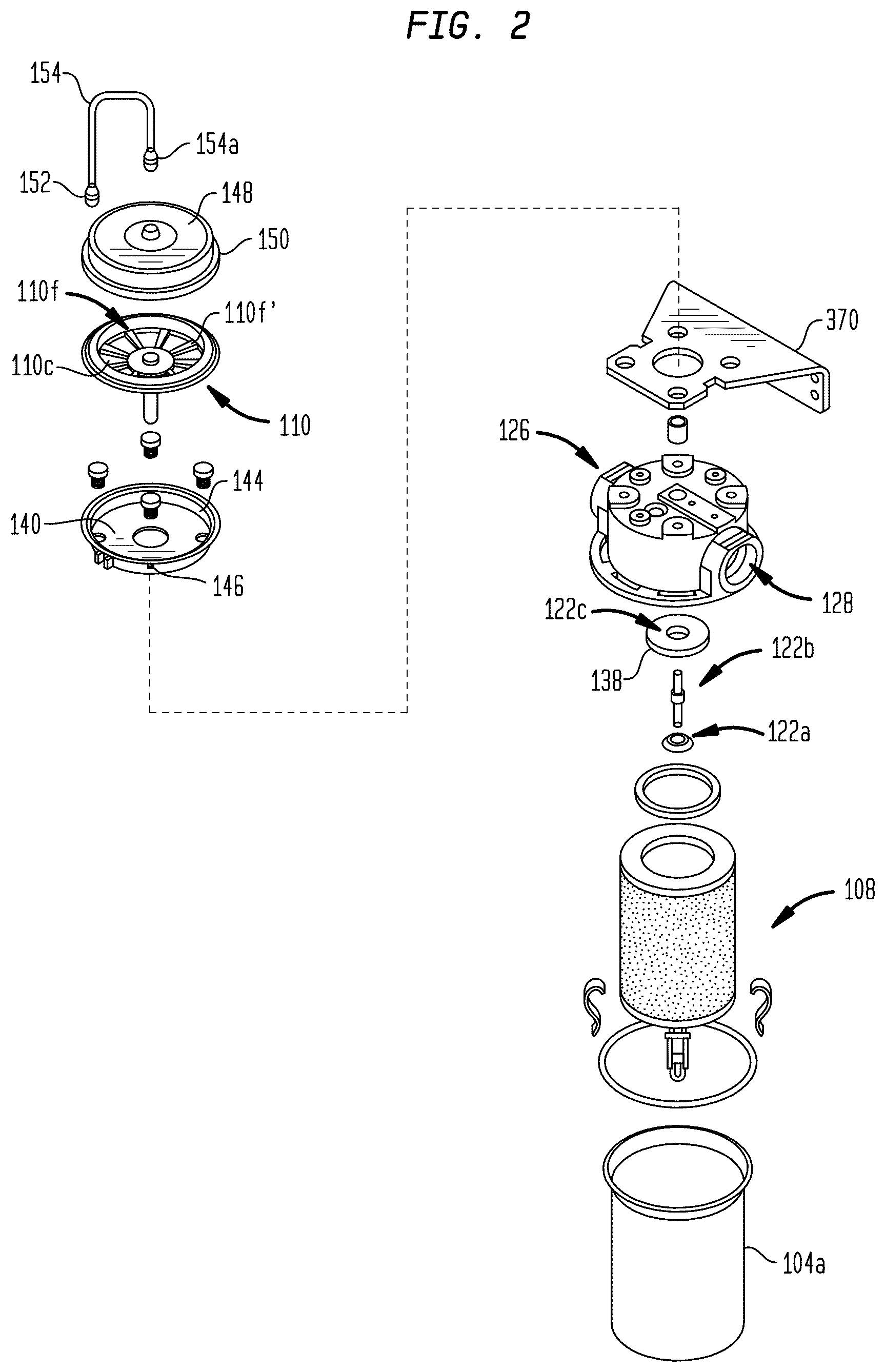 Patent US12410736 Figure 2 – Crankcase pressure regulator having umbrella style valve