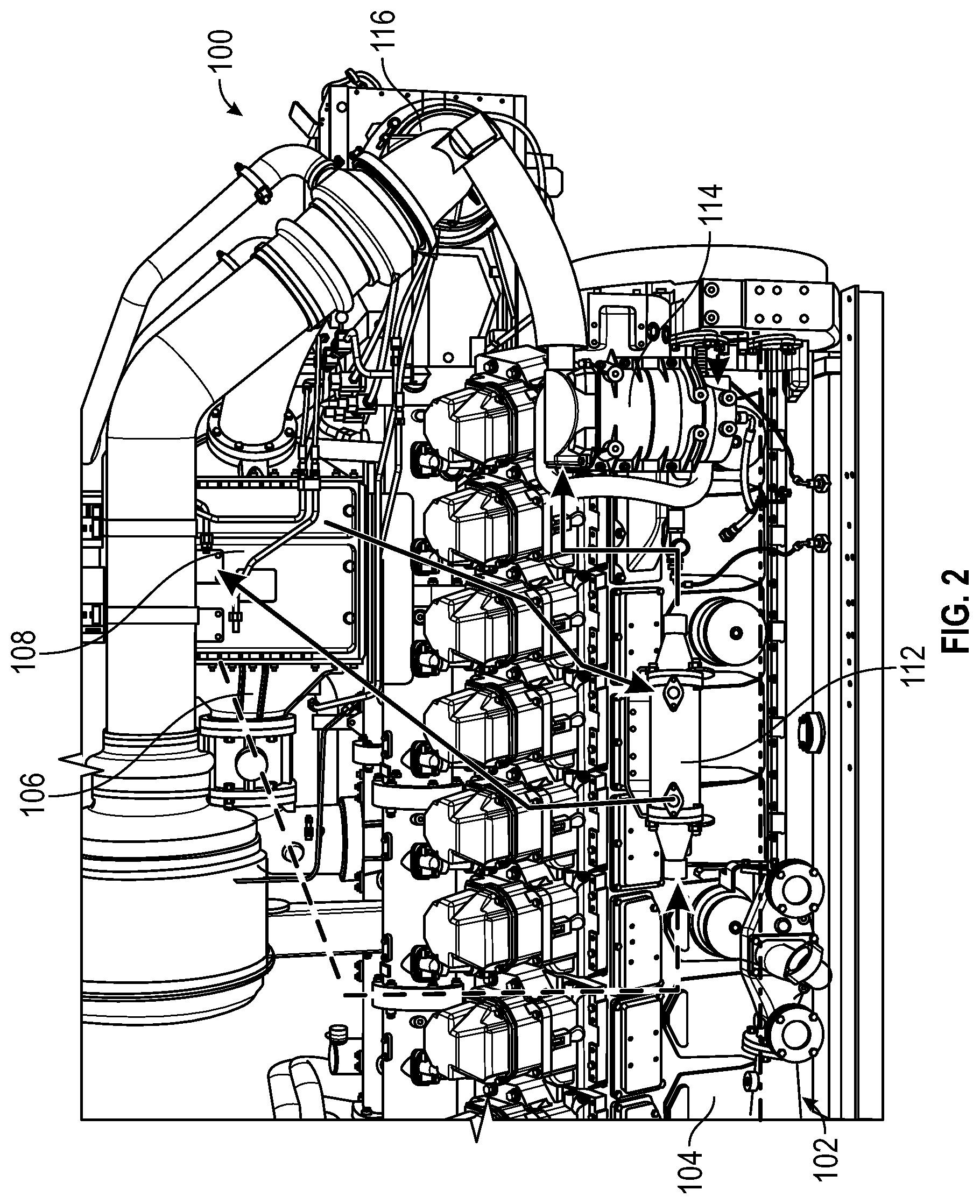 Patent US12410737 Figure 3 – Internal combustion engine with ventilation system for a crankcase