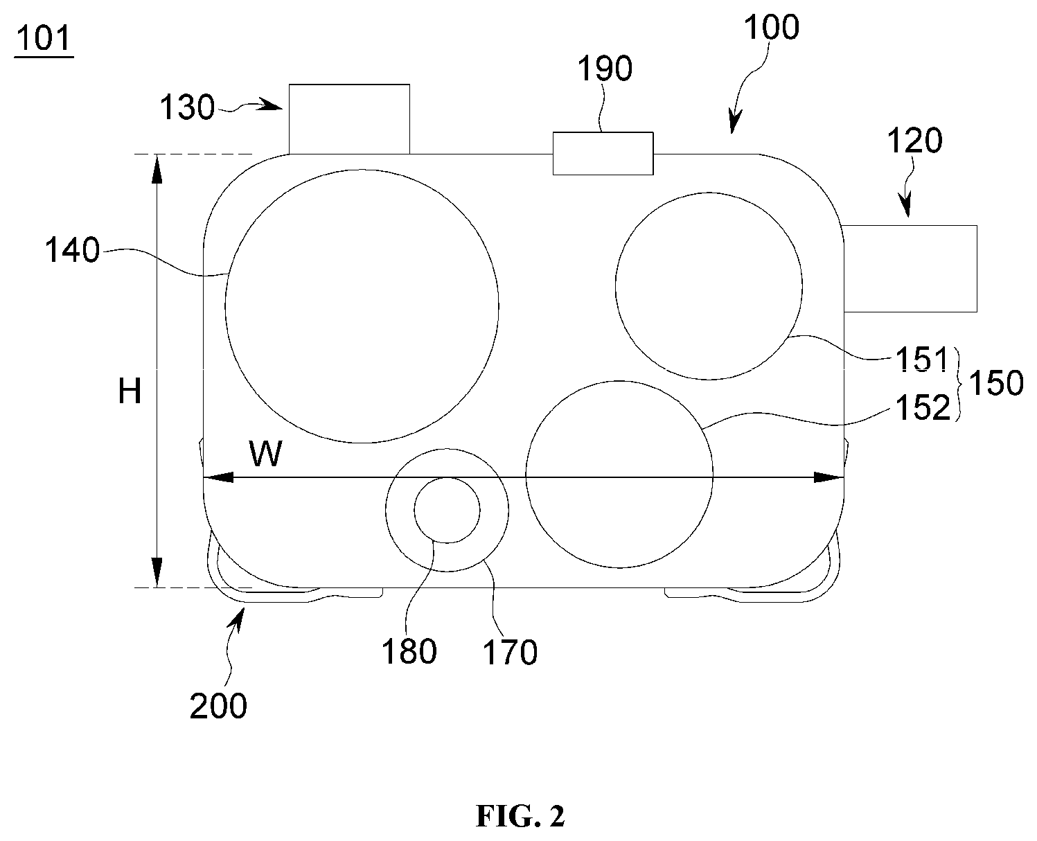 Patent US12410738 Figure 2 – Exhaust gas purification apparatus and construction machinery including the same