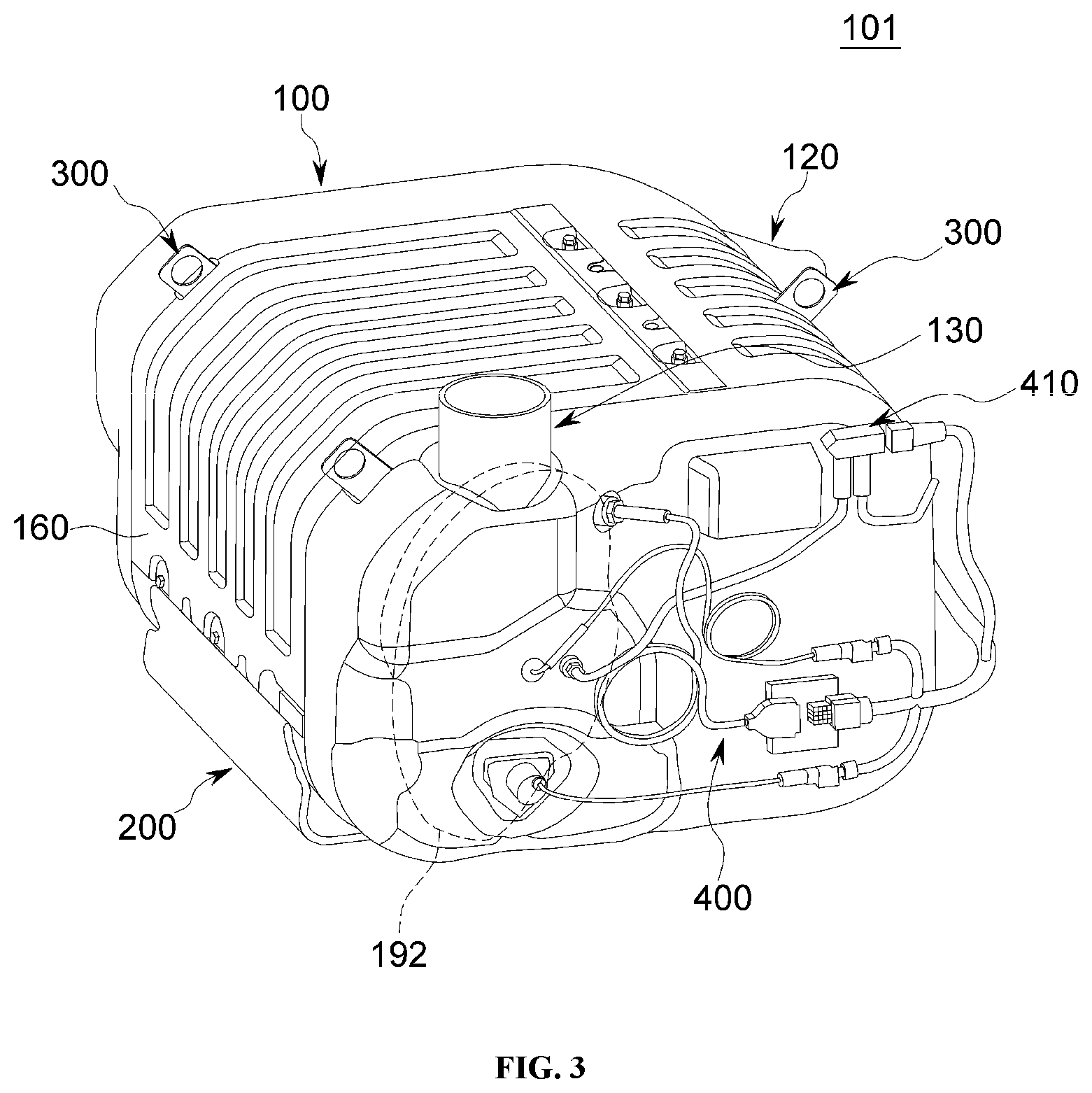 Patent US12410738 Figure 3 – Exhaust gas purification apparatus and construction machinery including the same