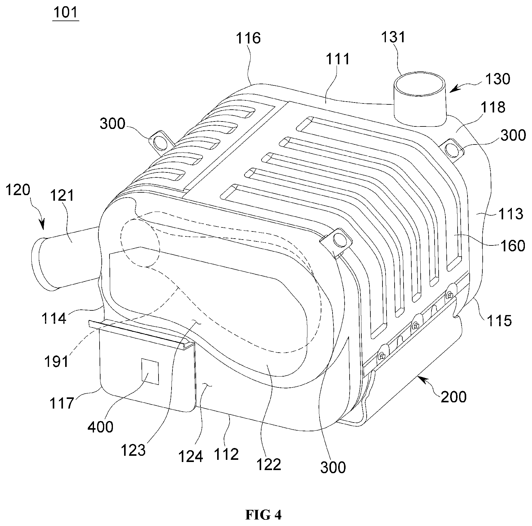 Patent US12410738 Figure 4 – Exhaust gas purification apparatus and construction machinery including the same