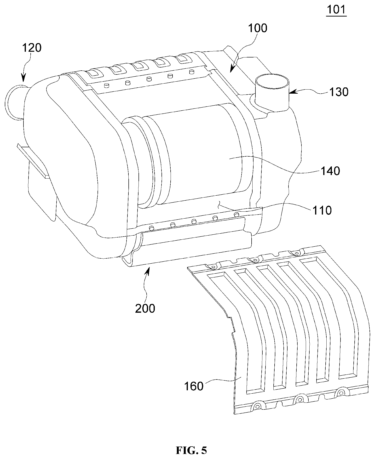 Patent US12410738 Figure 5 – Exhaust gas purification apparatus and construction machinery including the same