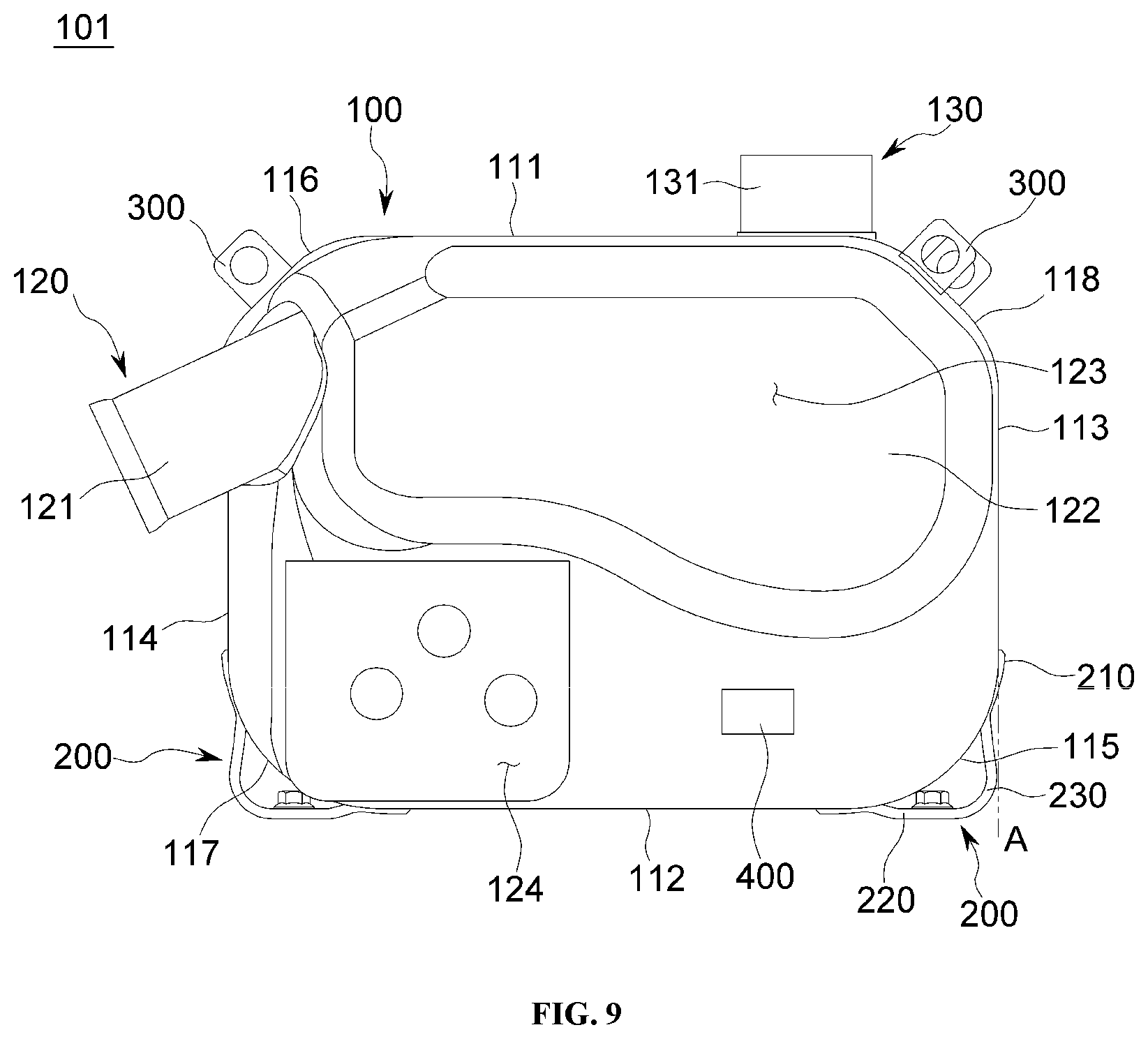 Patent US12410738 Figure 9 – Exhaust gas purification apparatus and construction machinery including the same