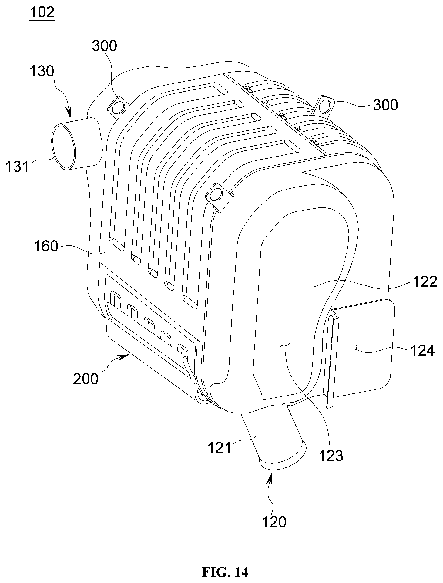 Patent US12410738 Figure 14 – Exhaust gas purification apparatus and construction machinery including the same