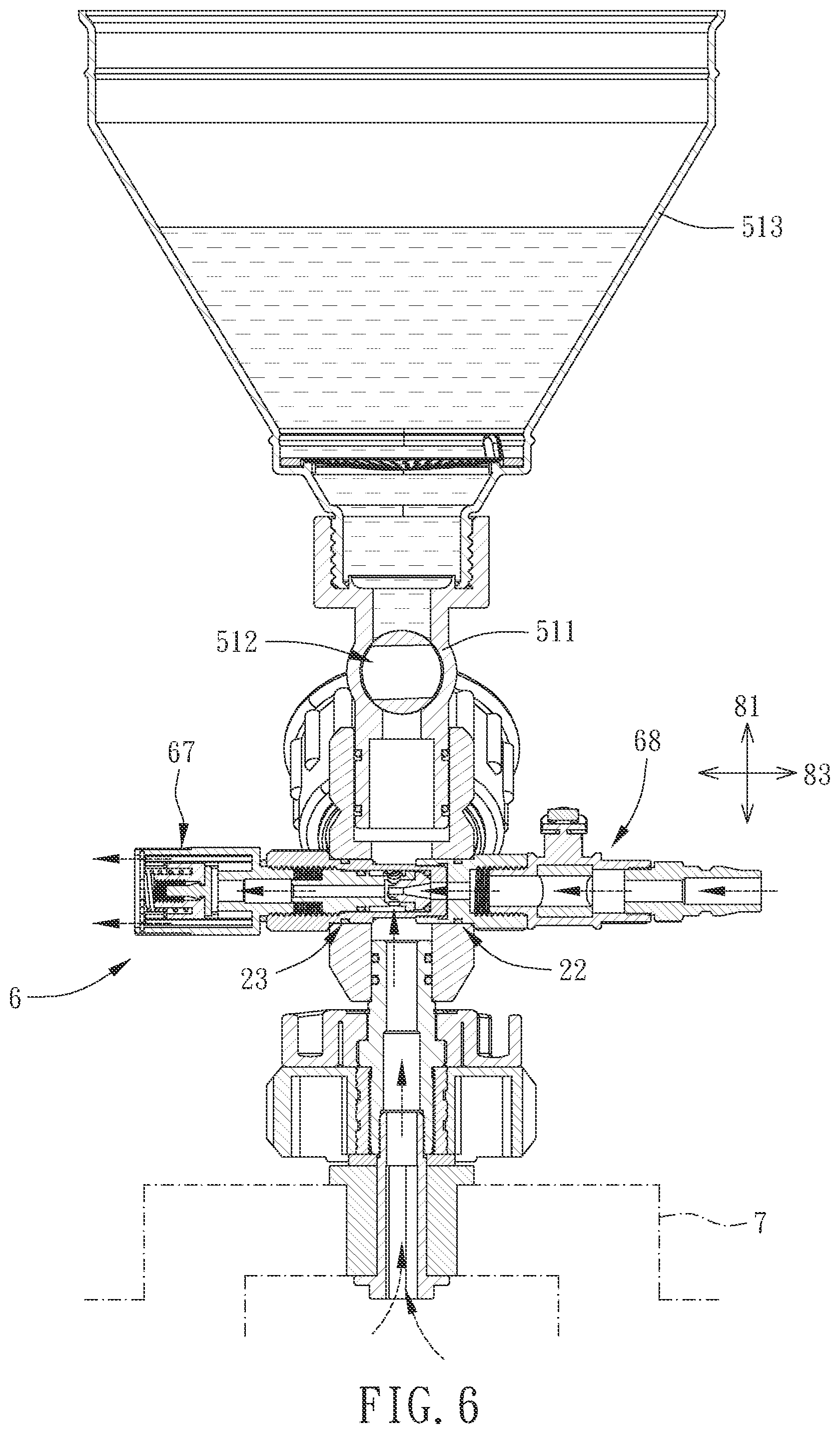 Patent US12410742 Figure 6 – Liquid filling device