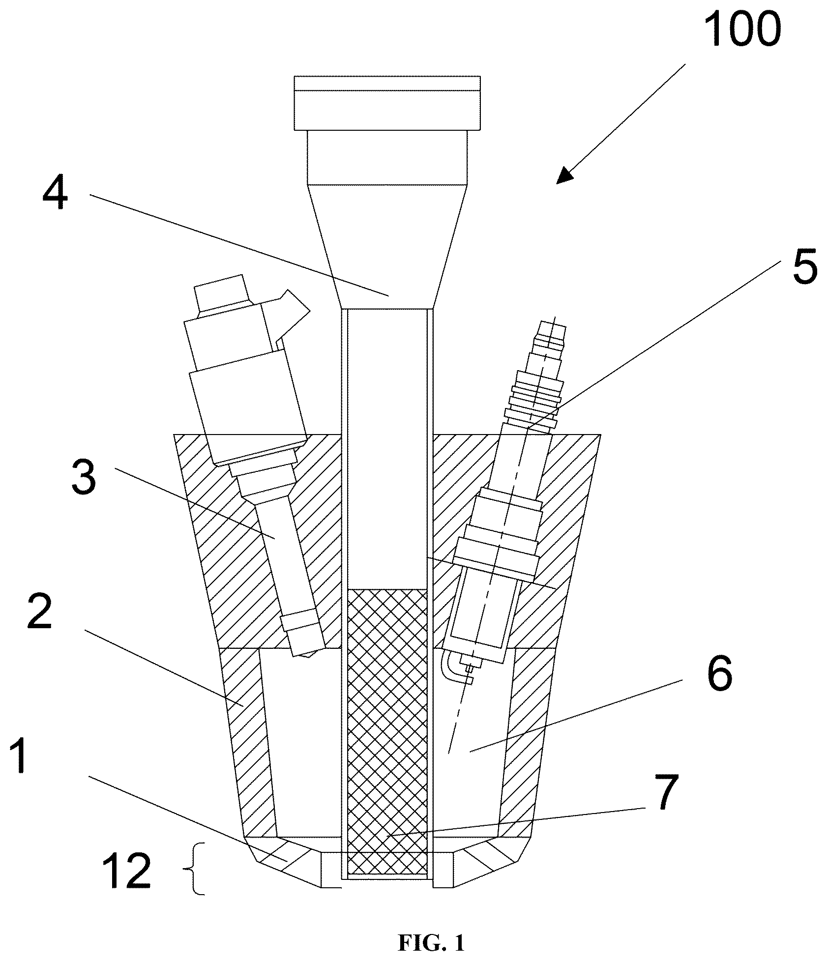 Patent US12410743 Figure 1 – Precombustion chamber igniter and cold start control method for methanol engine