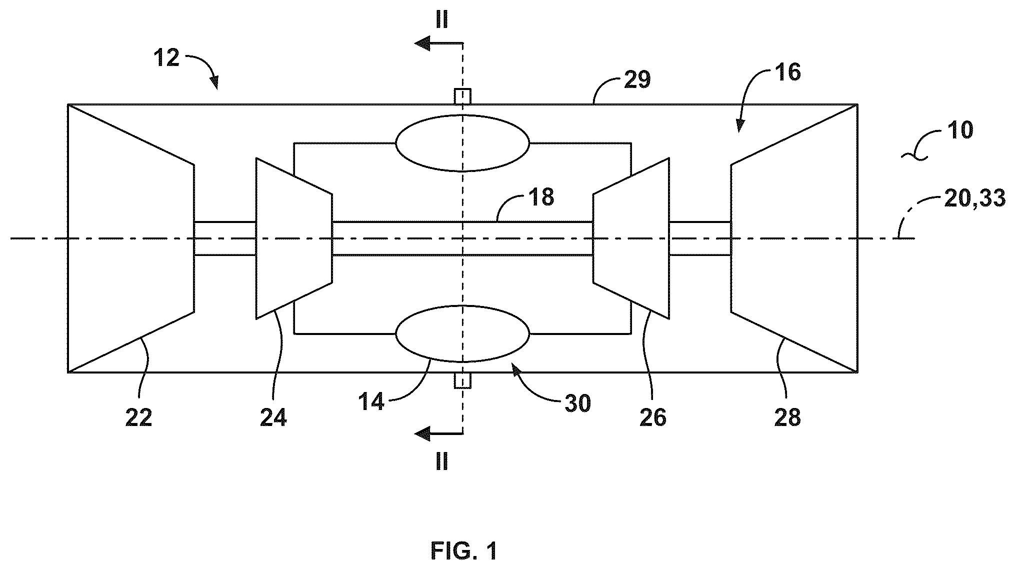 Patent US12410746 Figure 1 – Gas turbine and fuel nozzle assembly for mixing hydrogen fuel and steam to control flame speed