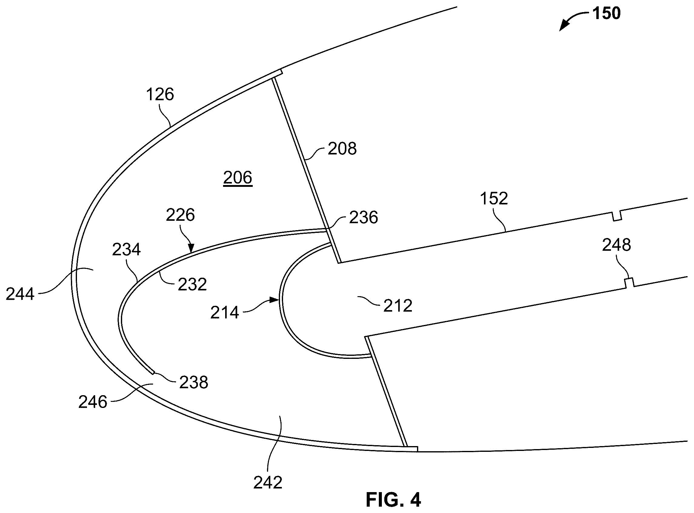 Patent US12410750 Figure 4 – Shielded swirl gas turbine engine inlet anti-icing system