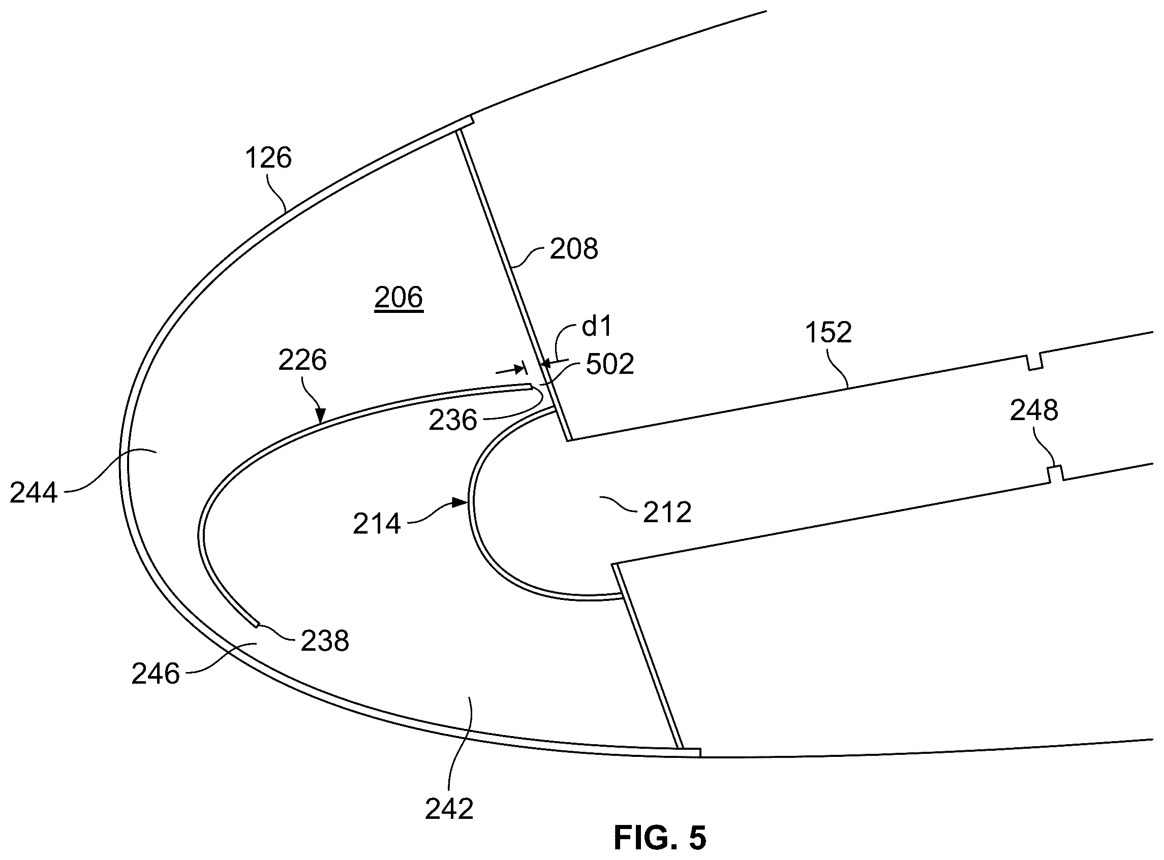 Patent US12410750 Figure 5 – Shielded swirl gas turbine engine inlet anti-icing system