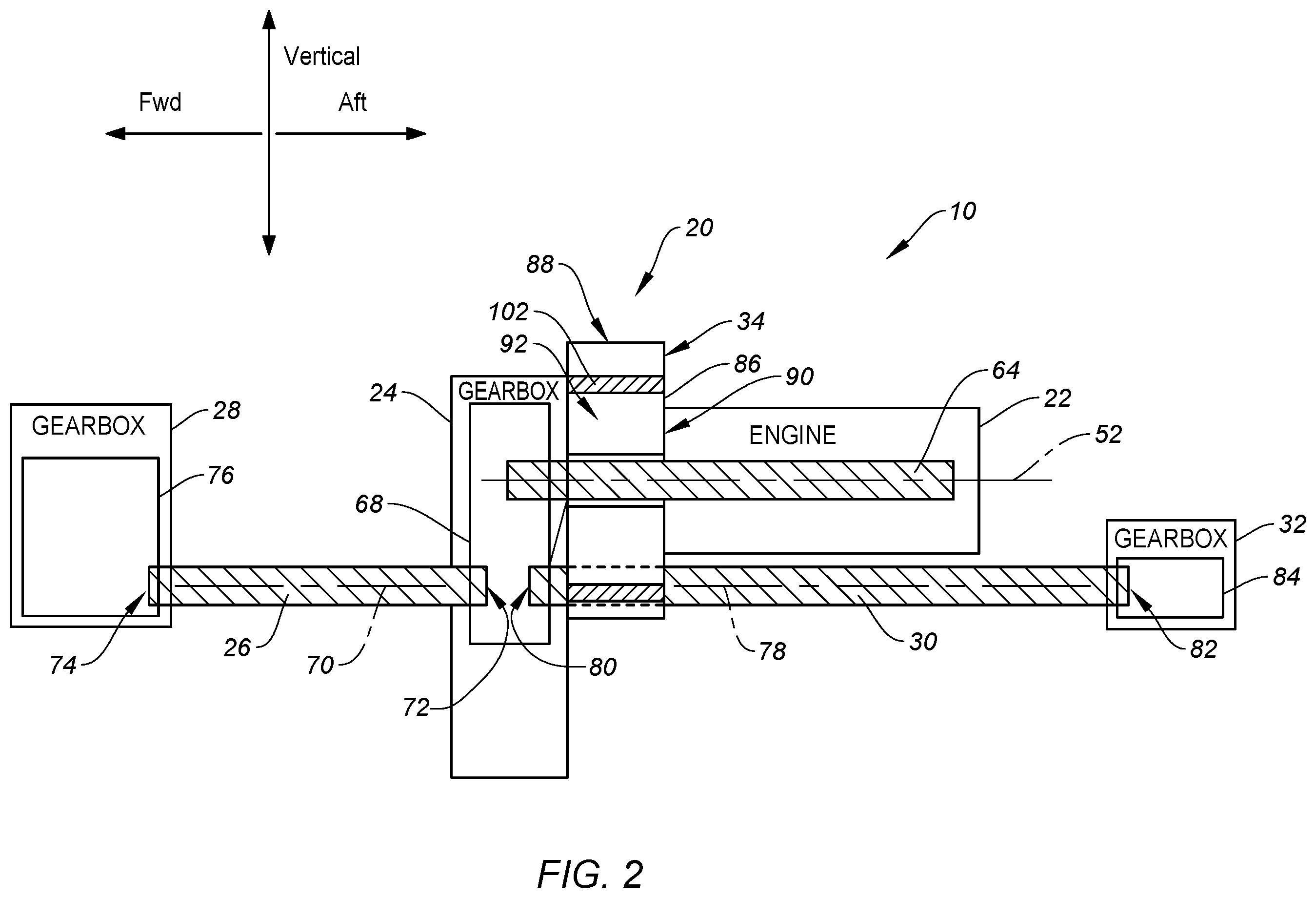 Patent US12410751 Figure 2 – Air intake for an aircraft propulsion system engine assembly