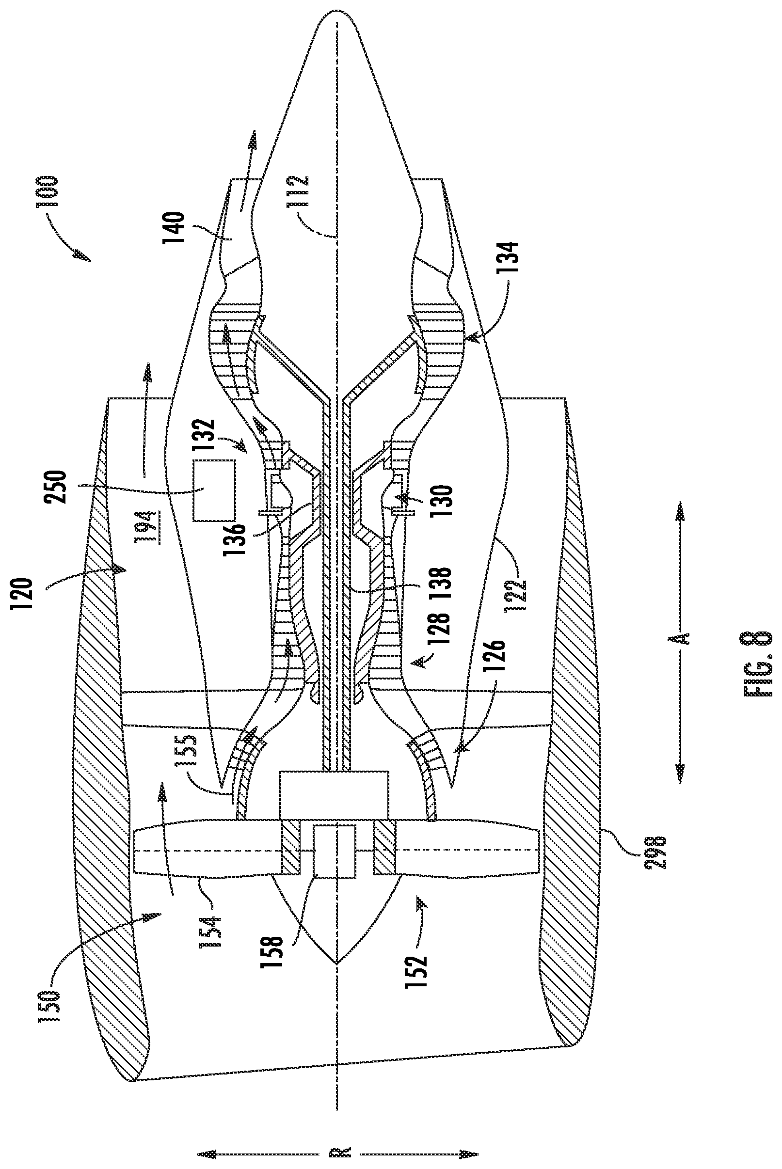 Patent US12410753 Figure 7 – Gas turbine engine