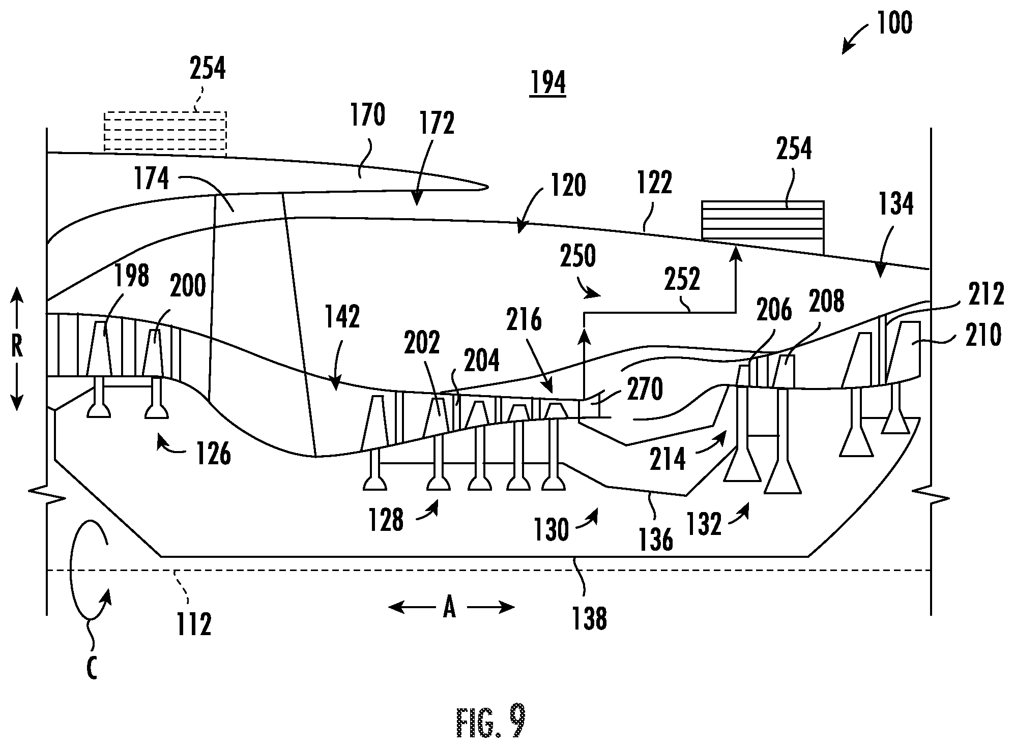 Patent US12410753 Figure 8 – Gas turbine engine