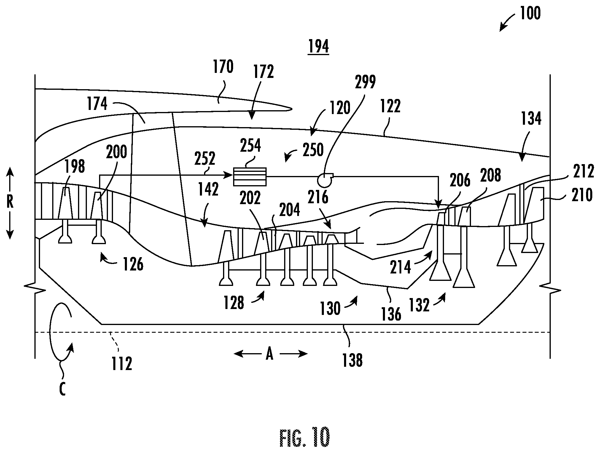 Patent US12410753 Figure 9 – Gas turbine engine