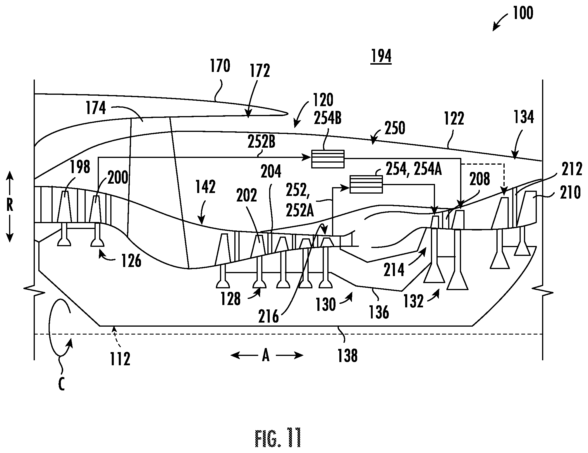 Patent US12410753 Figure 10 – Gas turbine engine