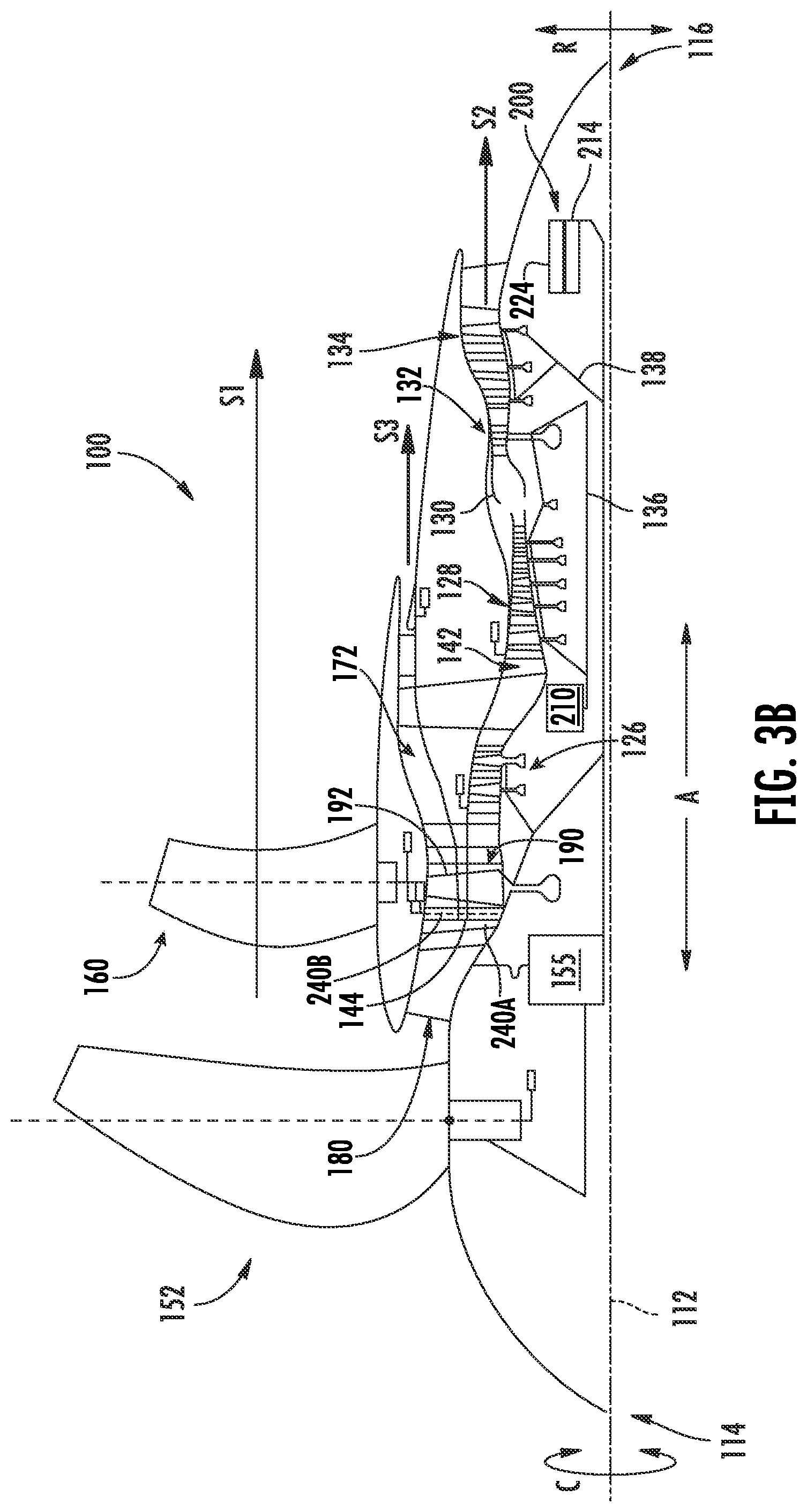 Patent US12410758 Figure 4 – Three-stream gas turbine engine control