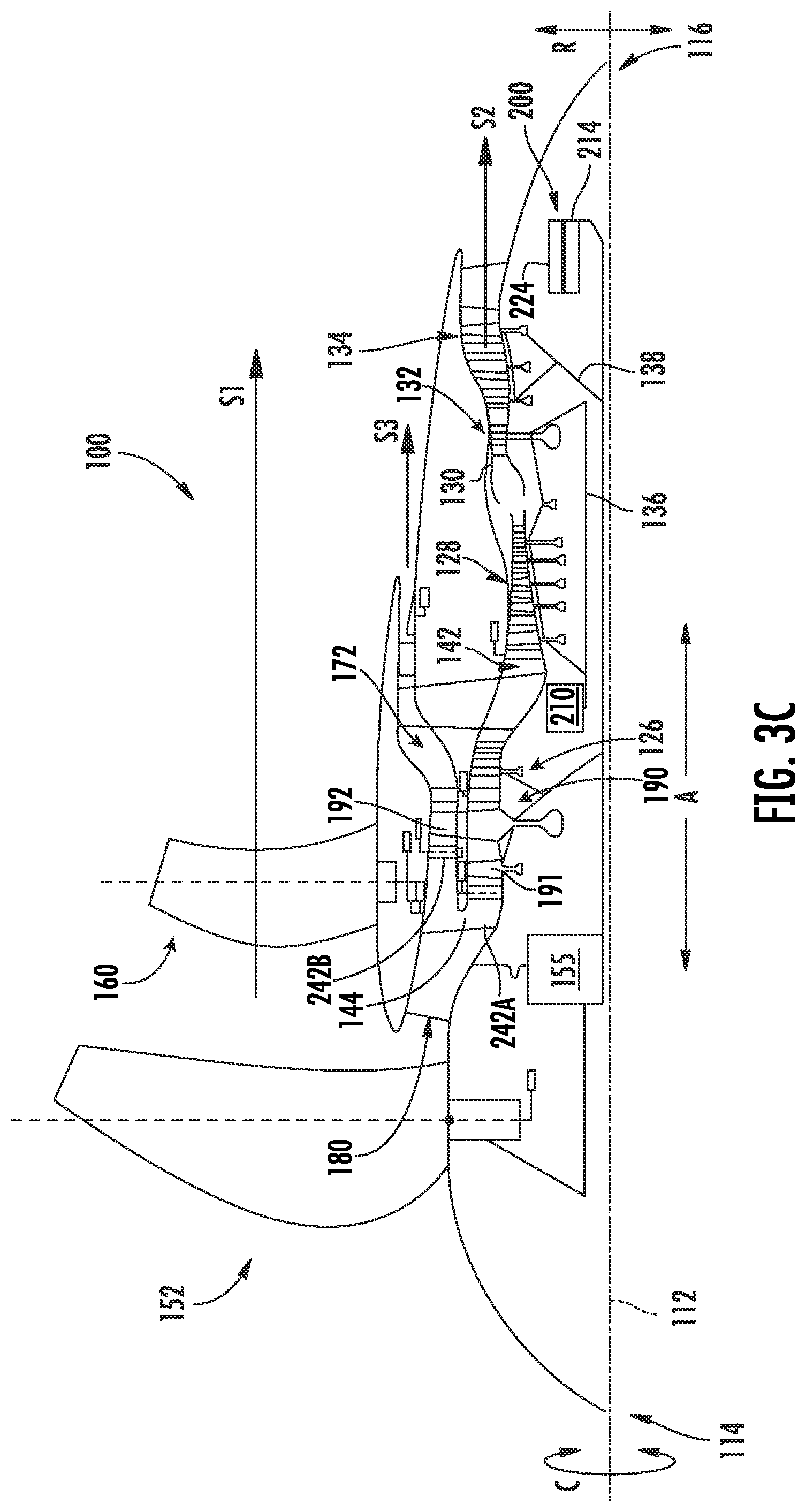 Patent US12410758 Figure 5 – Three-stream gas turbine engine control