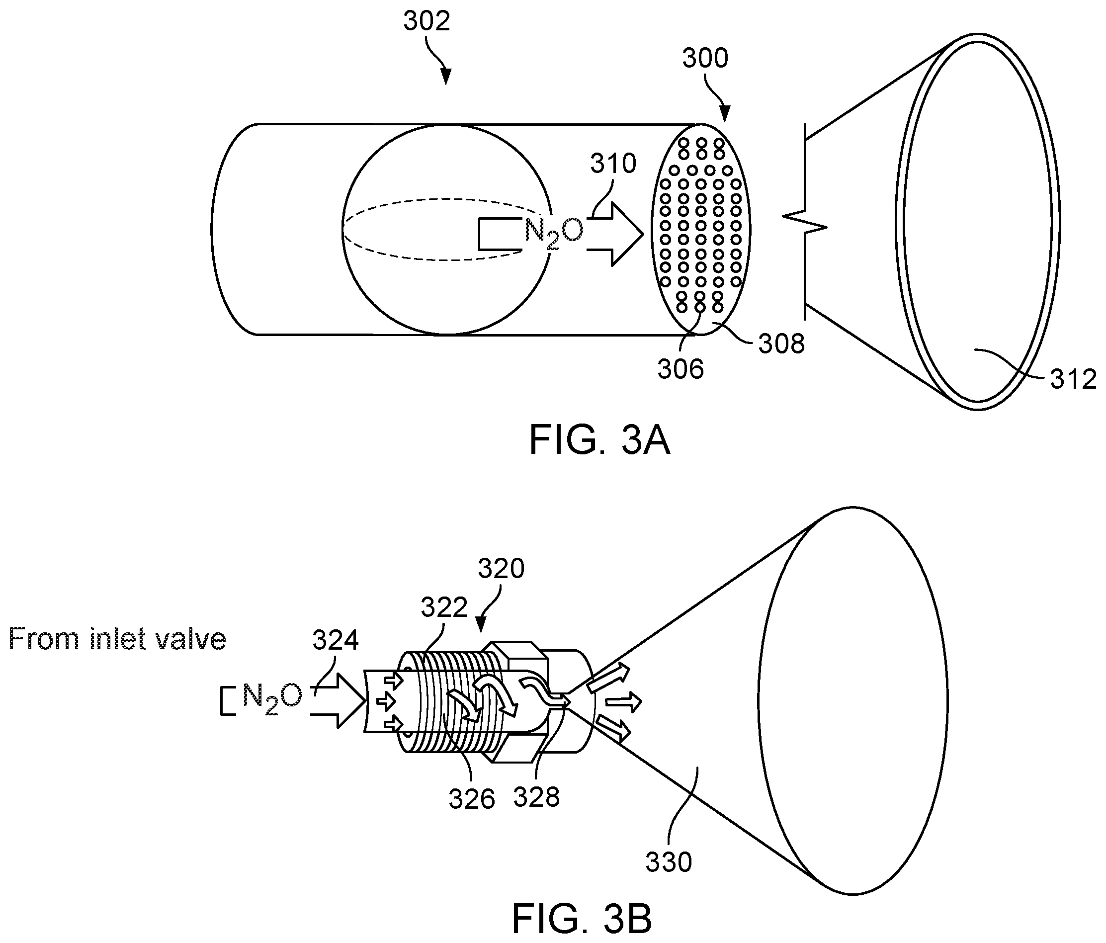 Patent US12410765 Figure 3 – Catalytic decomposition reactors