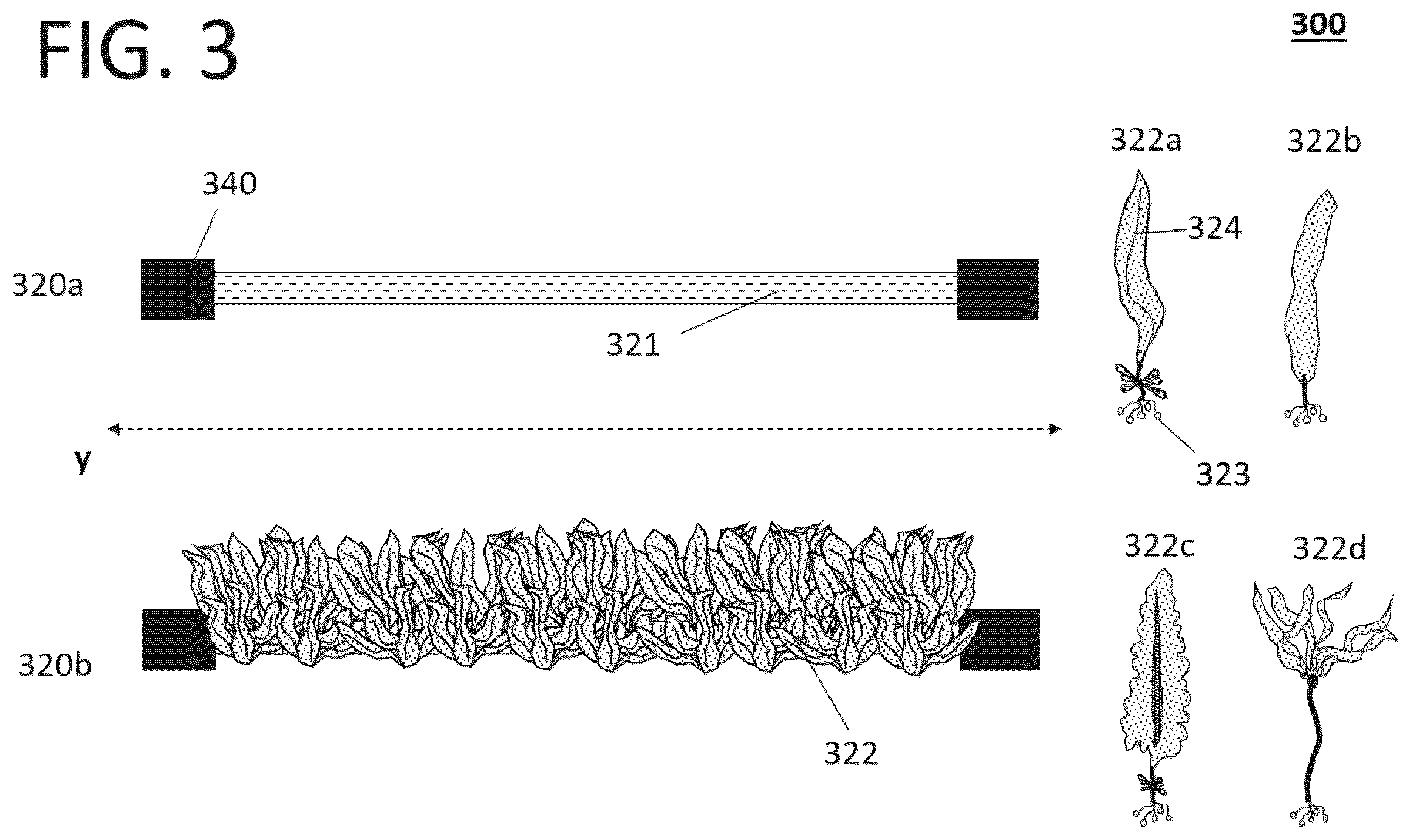 Patent US12410767 Figure 3 – Kelp wave energy collector apparatus and system
