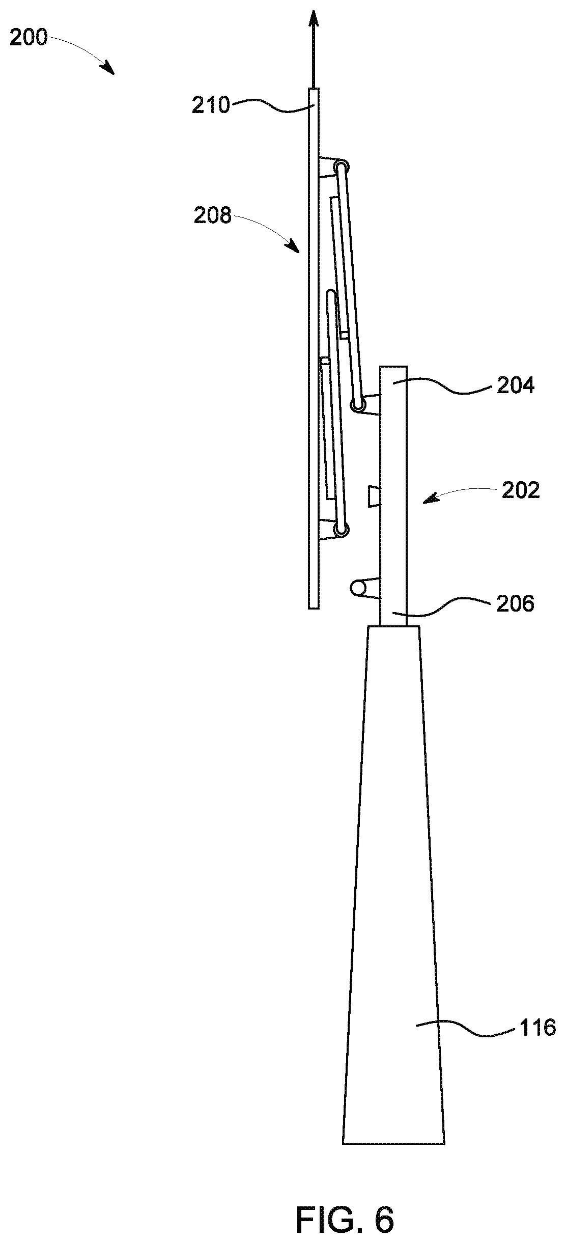 Patent US12410769 Figure 7 – Collapsible rotor assembly of a vertical axis wind turbine