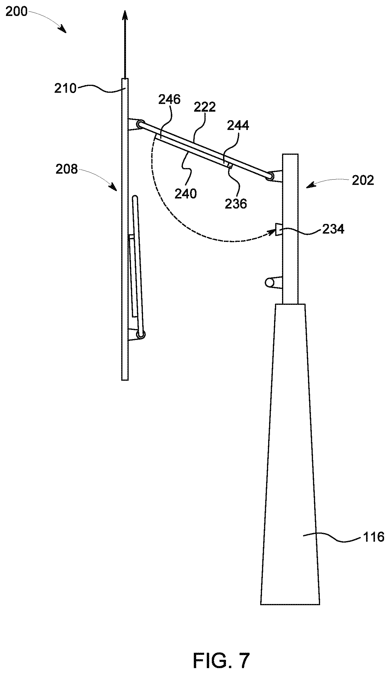 Patent US12410769 Figure 8 – Collapsible rotor assembly of a vertical axis wind turbine