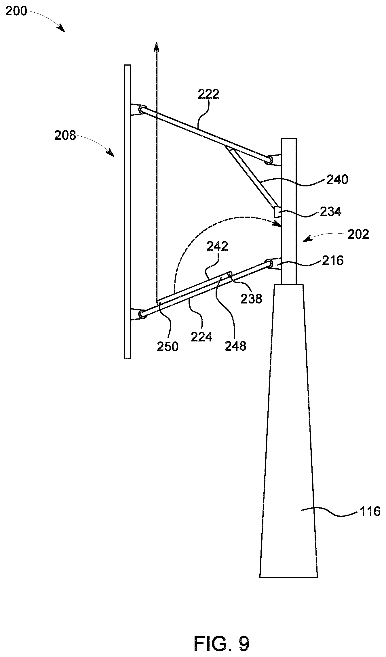 Patent US12410769 Figure 10 – Collapsible rotor assembly of a vertical axis wind turbine