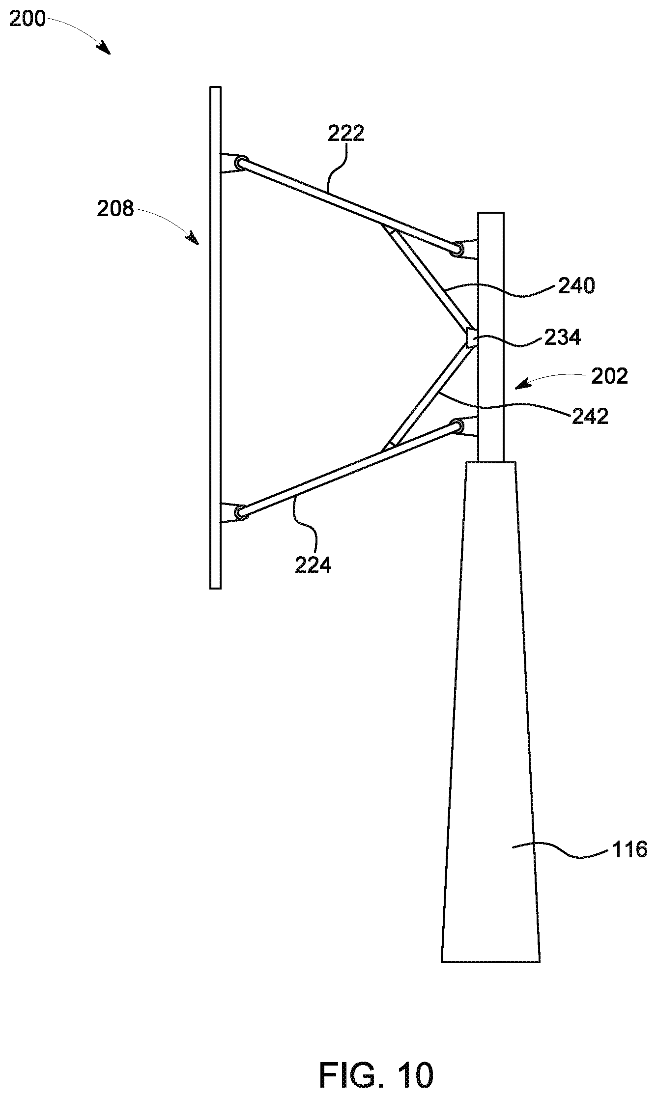 Patent US12410769 Figure 11 – Collapsible rotor assembly of a vertical axis wind turbine