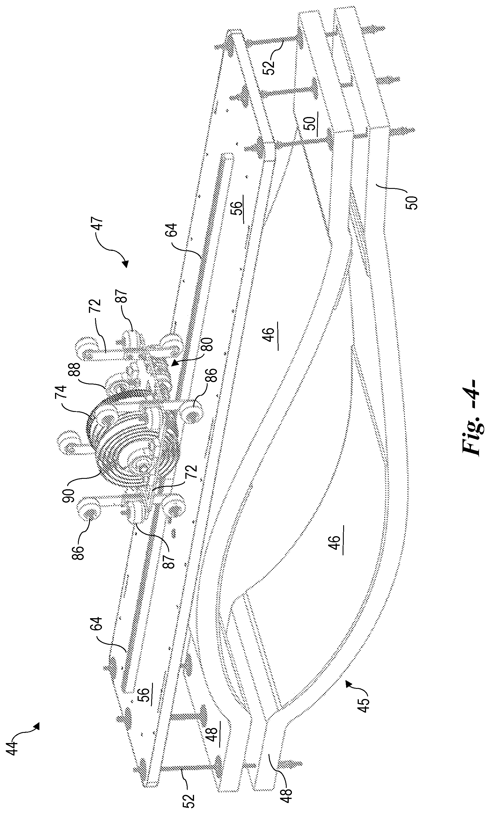 Patent US12410773 Figure 3 – System and method for use of a tunable mechanical mass damper to reduce vibrations in wind turbine blades in a locked or idling condition of the rotor hub