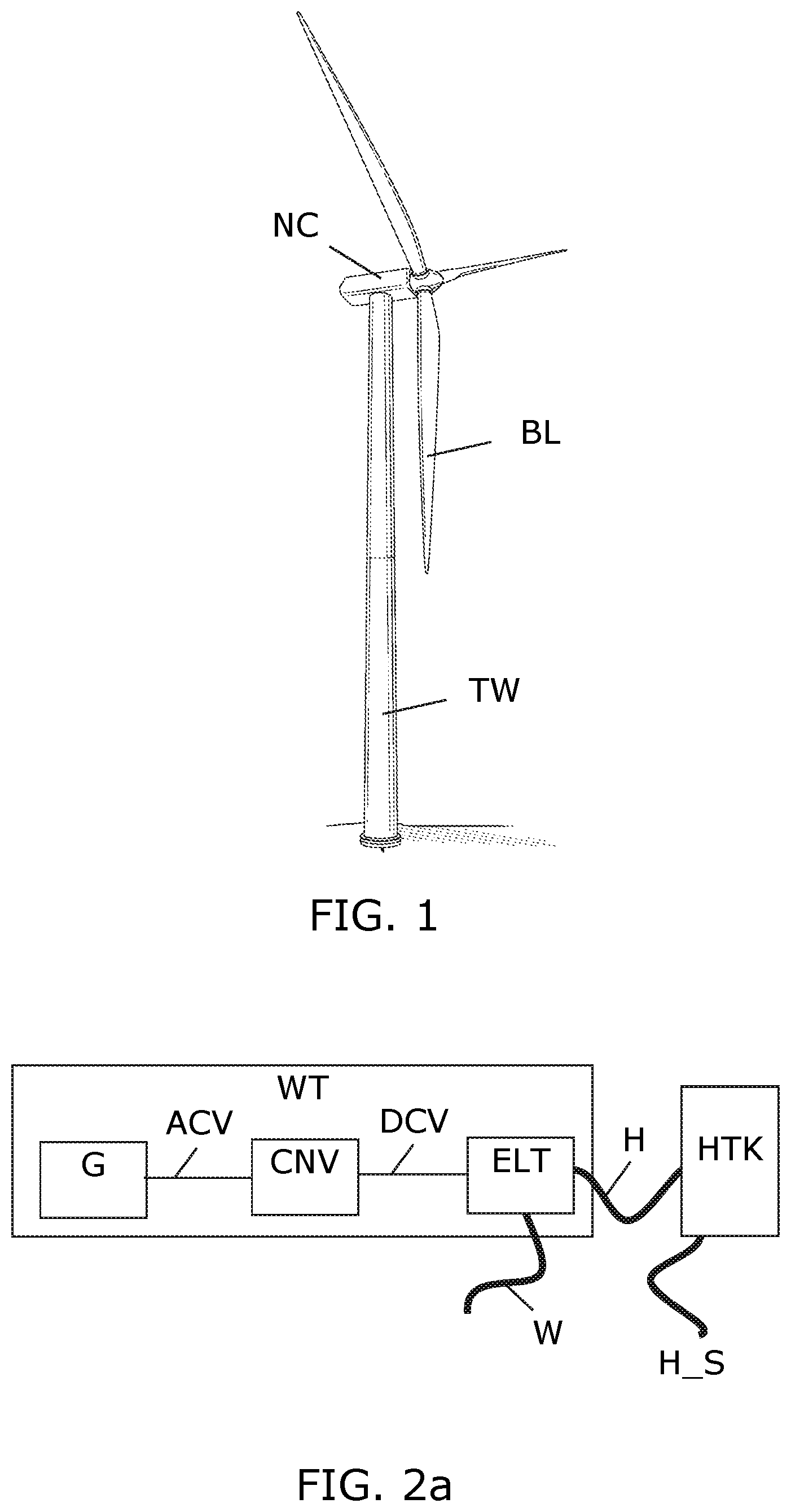 Patent US12410775 Figure 1 – Wind turbine with integrated hydrogen generation