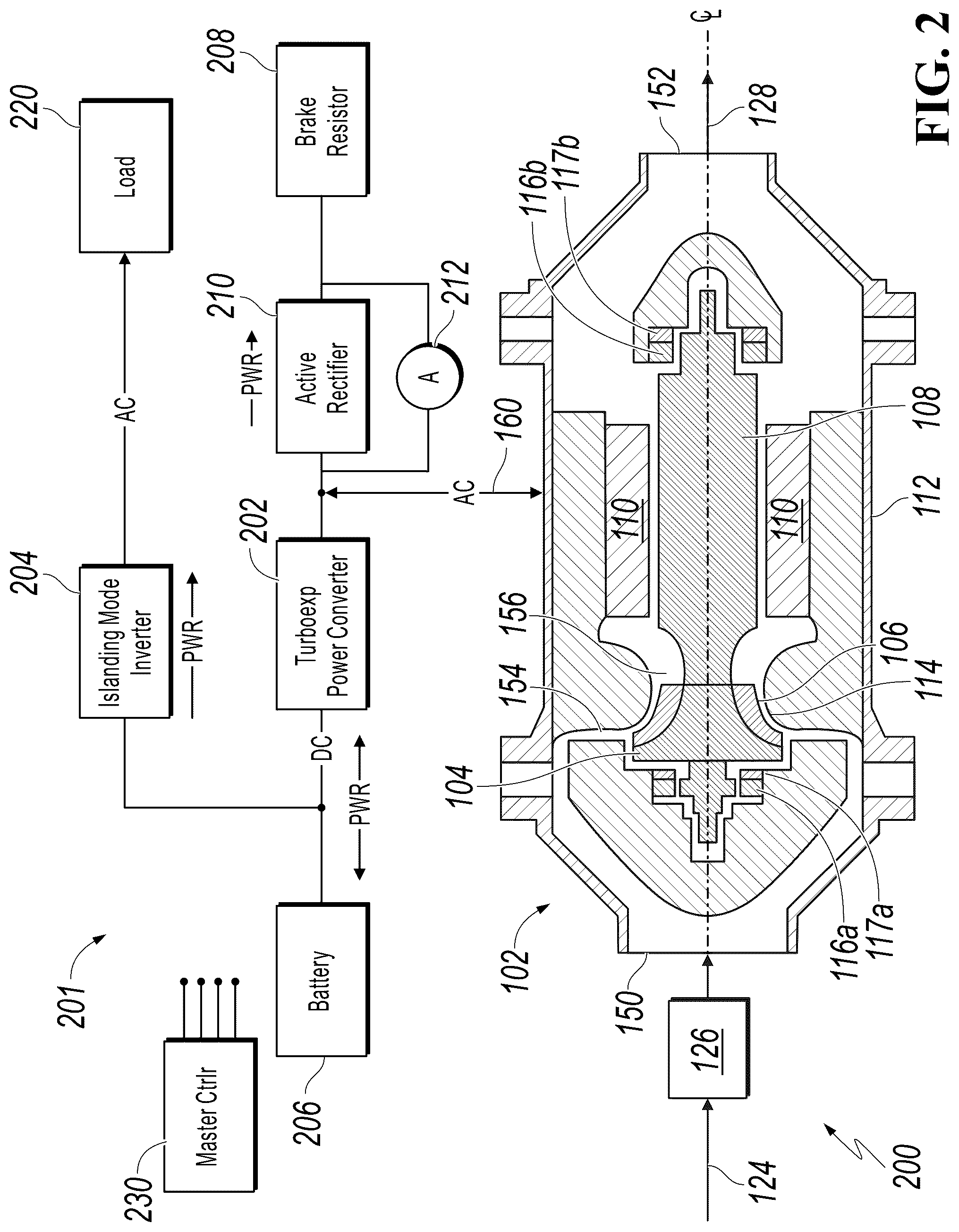 Patent US12410777 Figure 2 – Turboexpander islanding operation