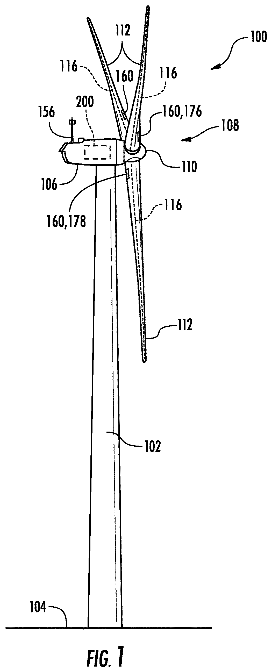 Patent US12410780 — System and method for controlling a wind turbine — Figure 1