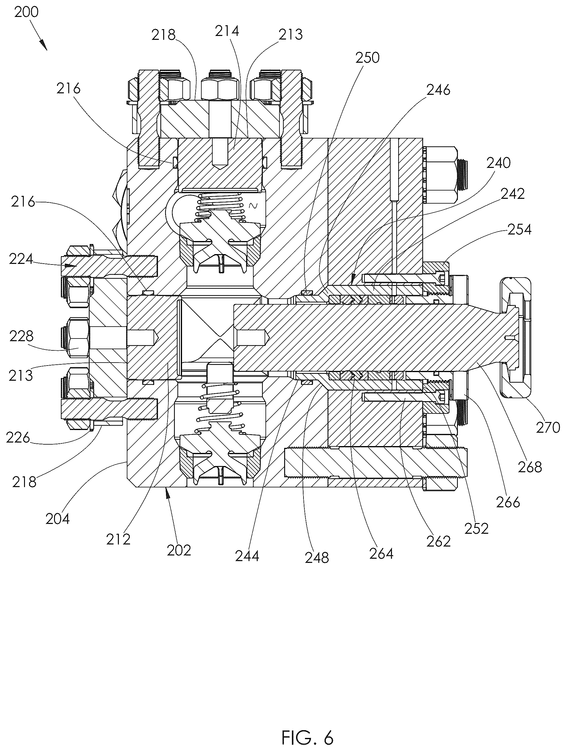 Patent US12410789 Figure 6 – Fluid end assembly