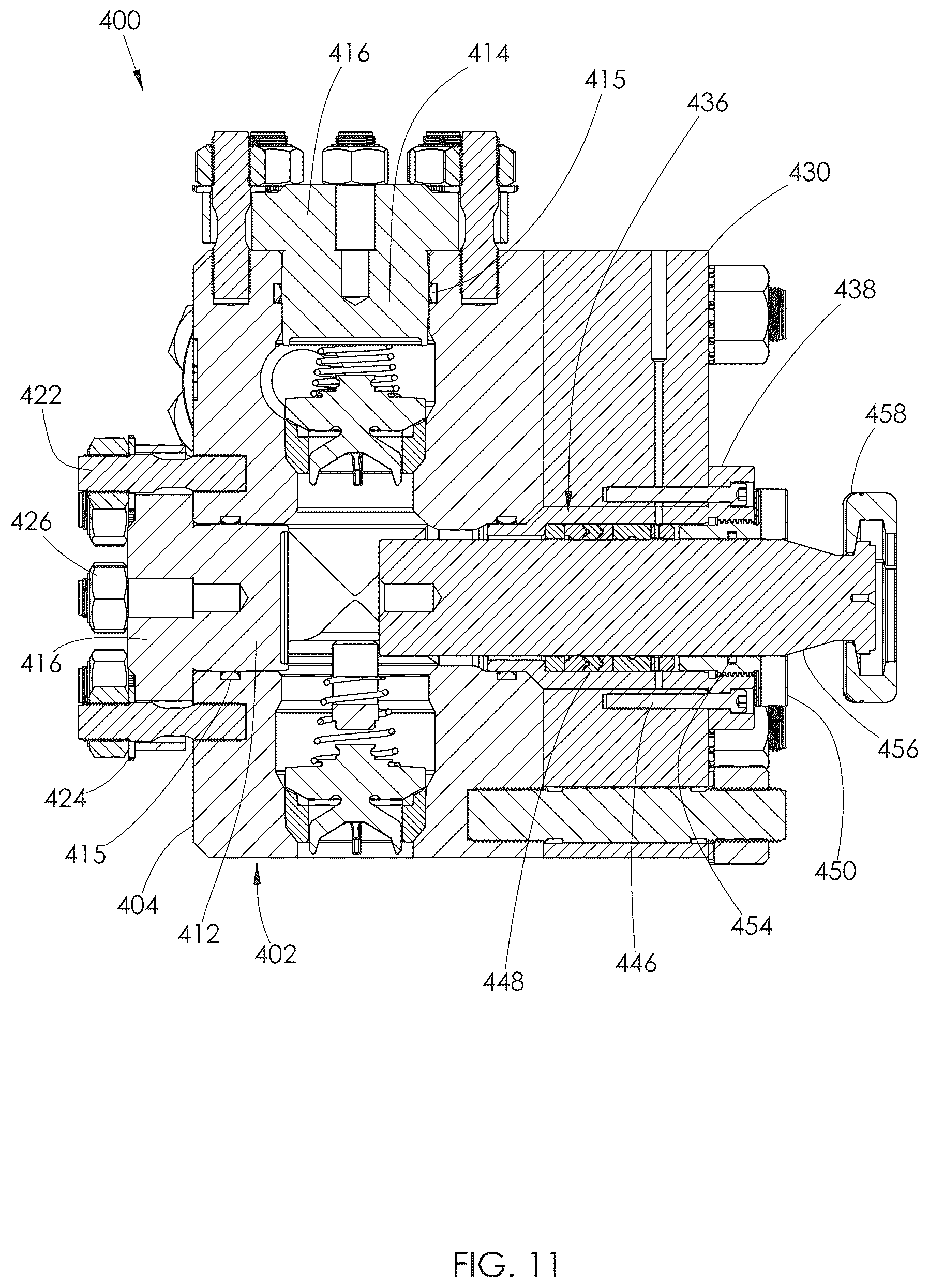 Patent US12410789 Figure 11 – Fluid end assembly