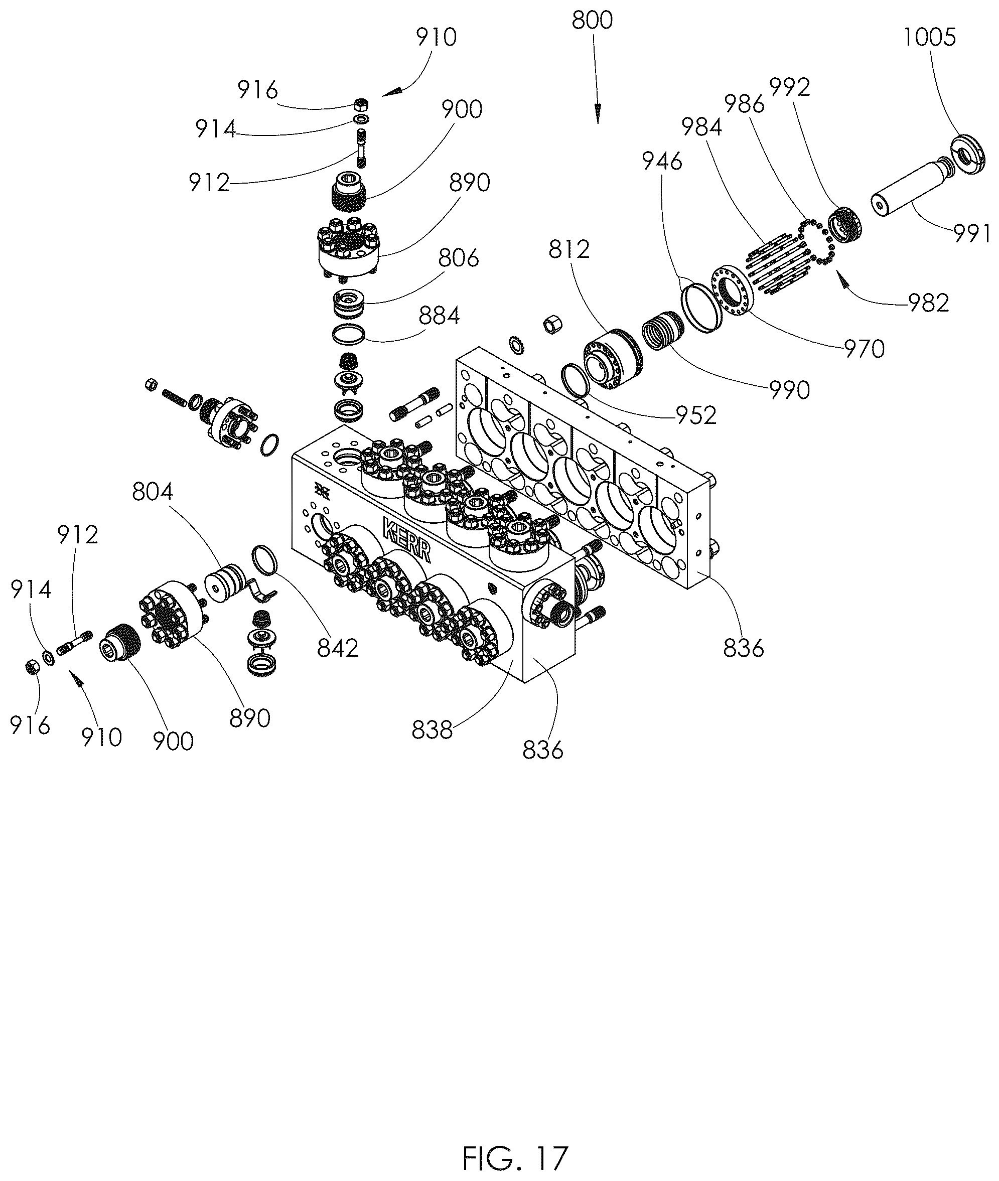Patent US12410789 Figure 17 – Fluid end assembly