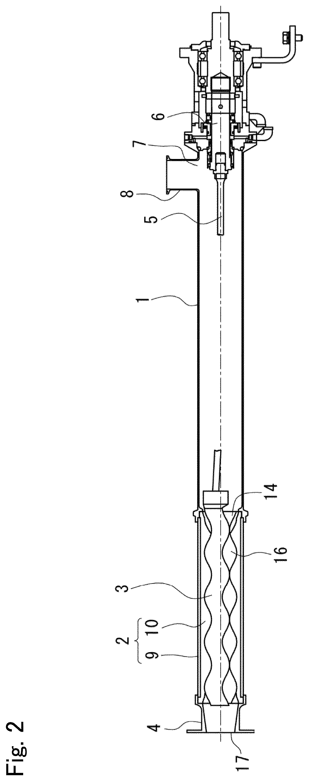 Patent US12410792 Figure 2 – Uniaxial eccentric screw pump