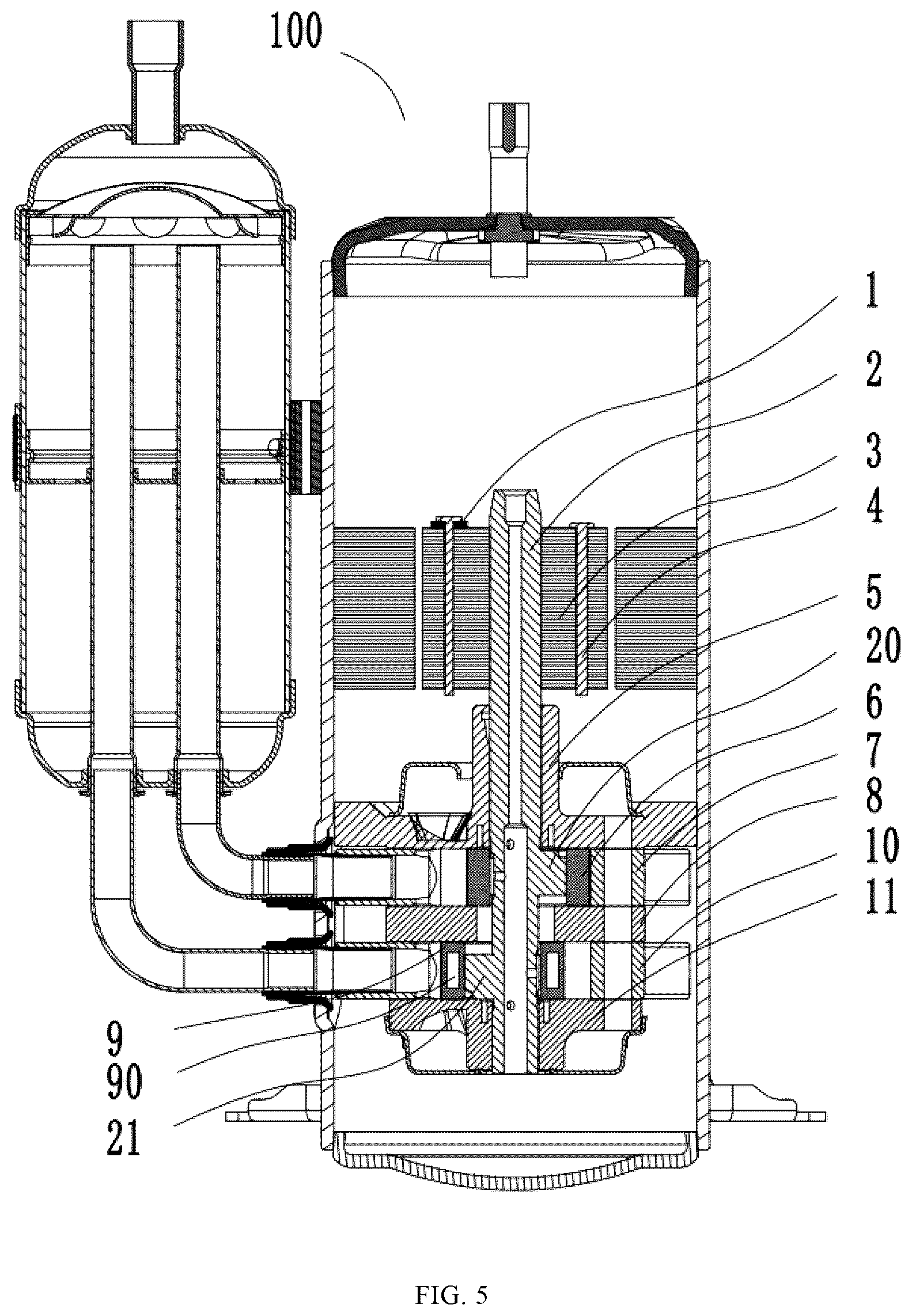 Patent US12410794 Figure 5 – Compressor and air conditioner