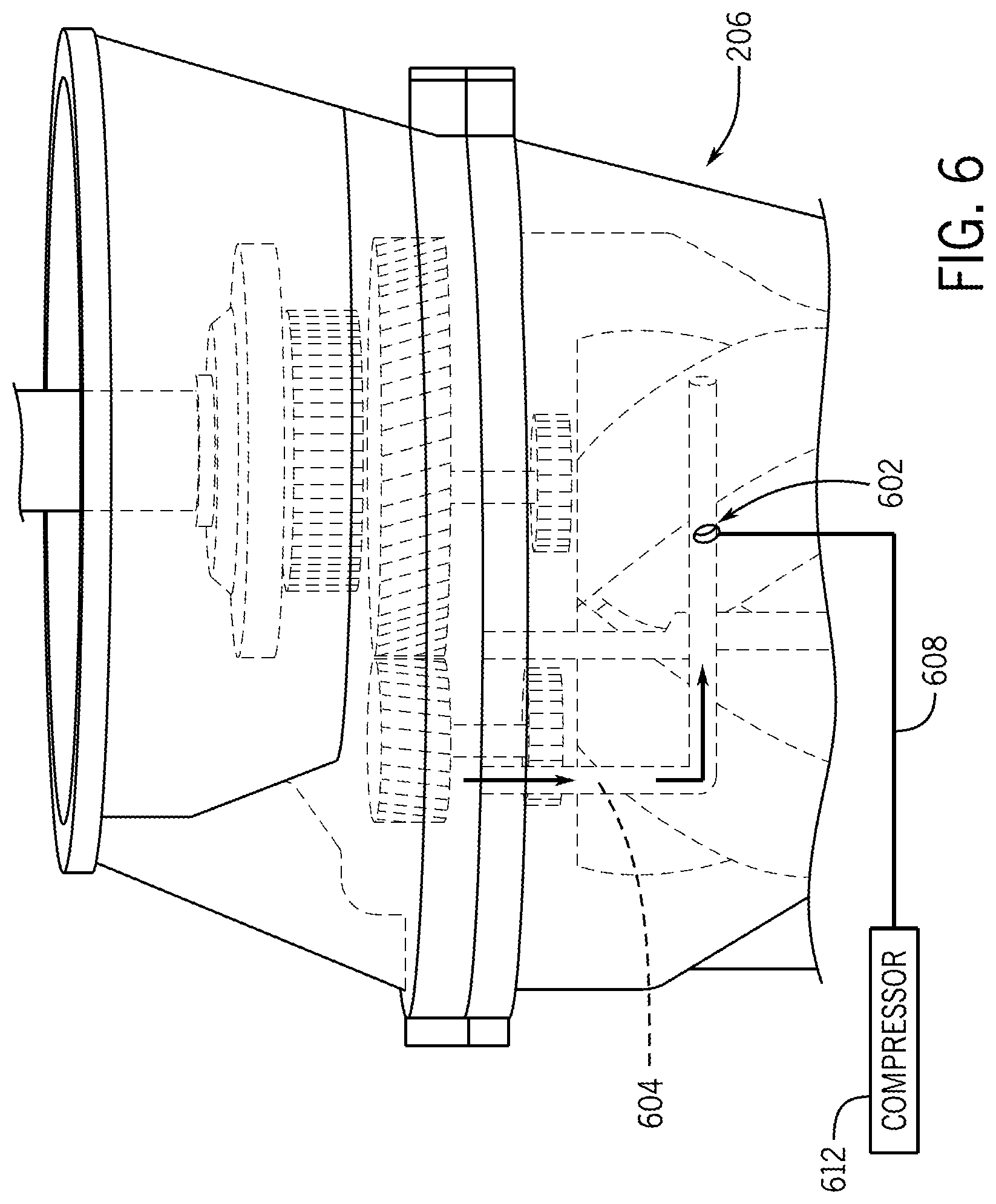 Patent US12410799 Figure 6 – Secondary airflow paths for air compressors