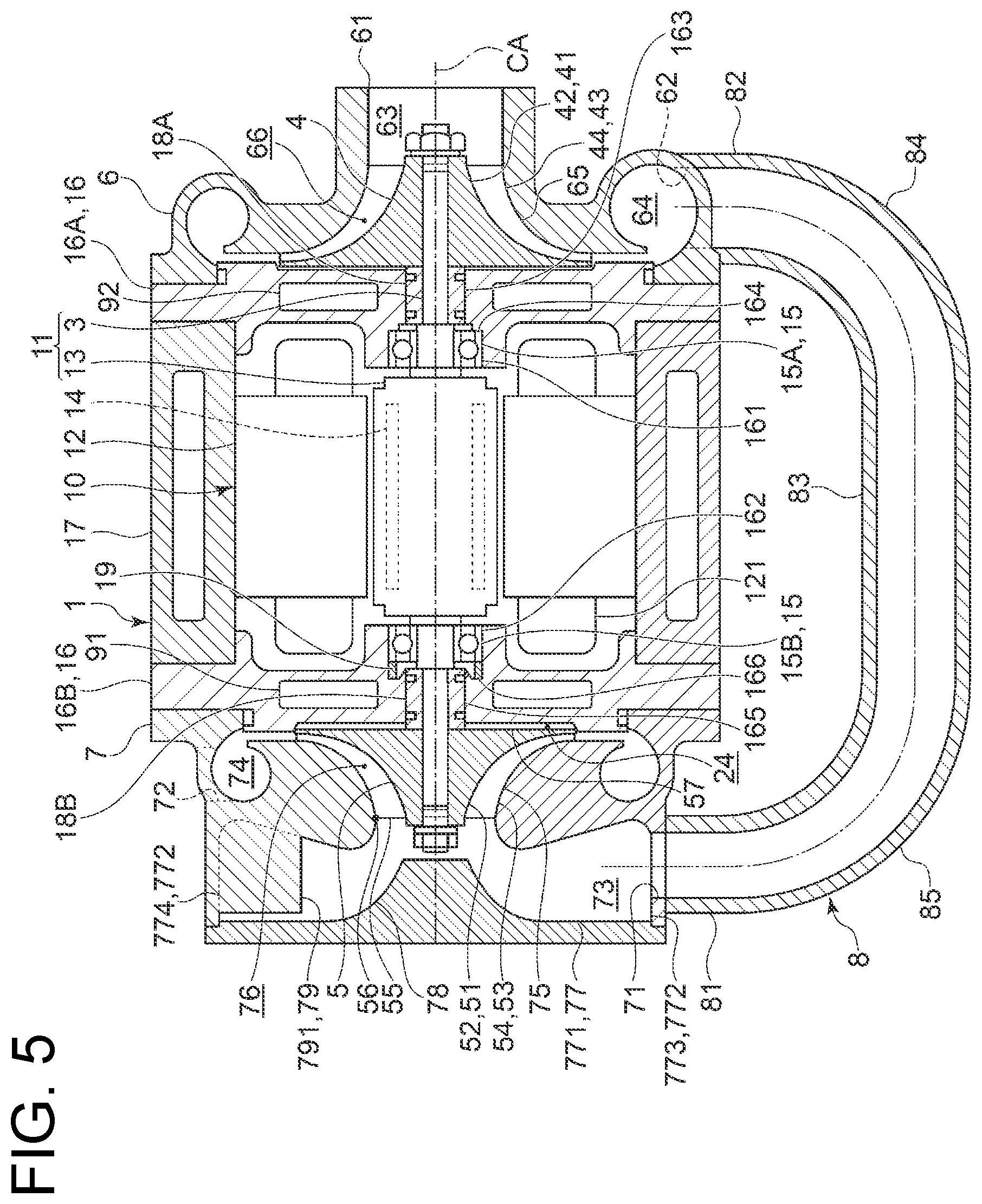 Patent US12410802 Figure 5 – Multi-stage electric centrifugal compressor