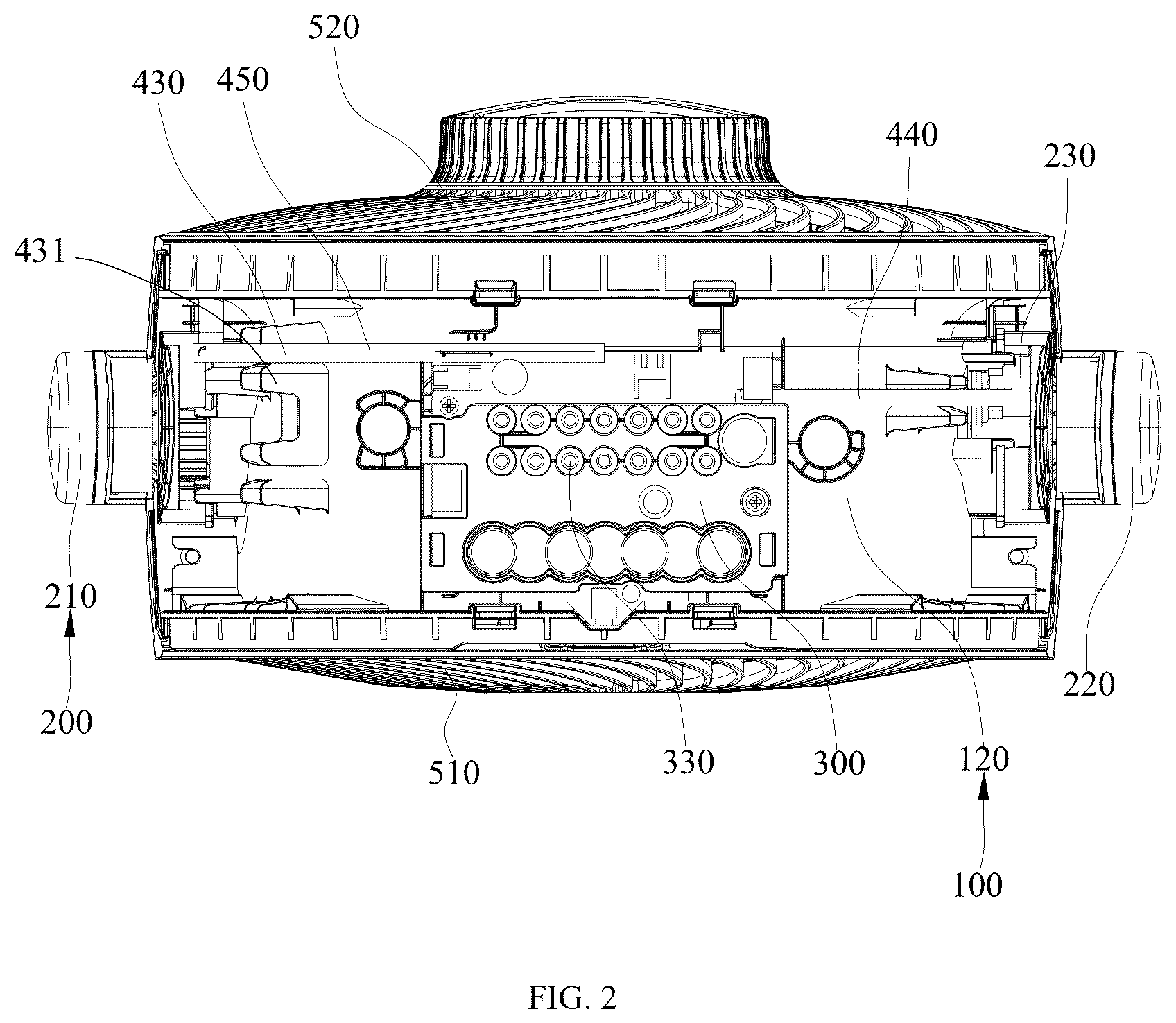 Patent US12410804 Figure 2 – Air blowing structure and fan