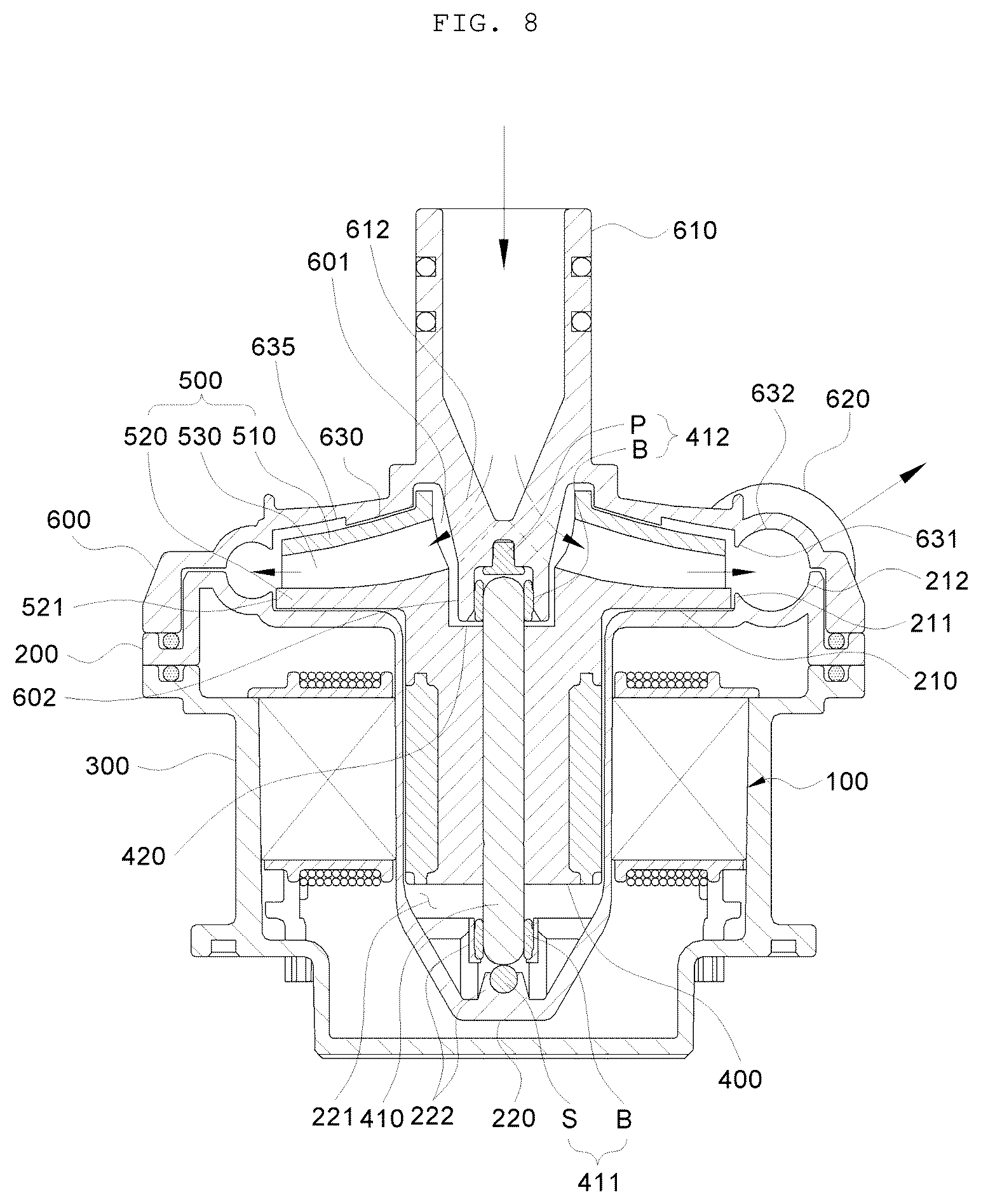 Patent US12410810 Figure 8 – Water pump