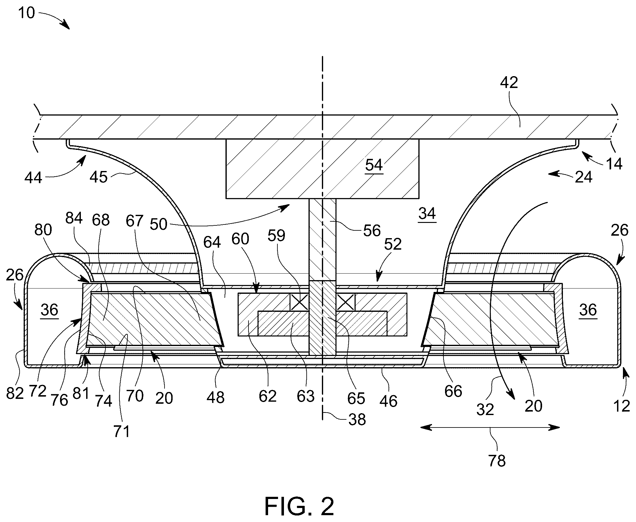 Patent US12410816 Figure 2 – Bladeless ceiling fan