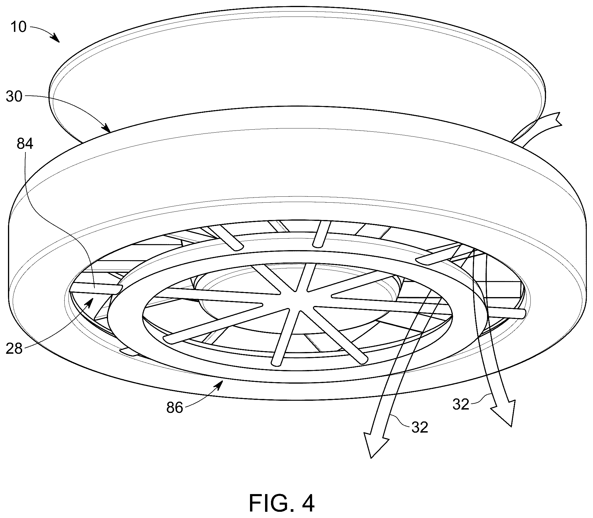 Patent US12410816 Figure 4 – Bladeless ceiling fan