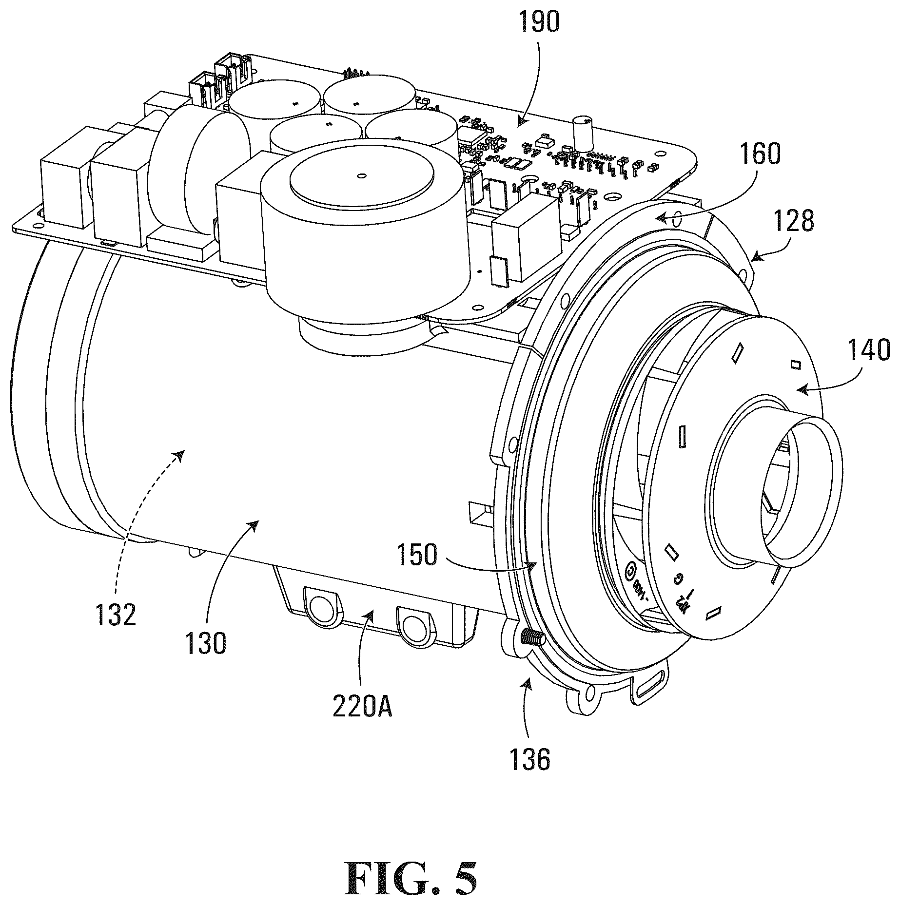 Patent US12410817 Figure 5 – Water-cooled pump assembly for bathing unit system and pump assembly for bathing unit system with mounting brackets
