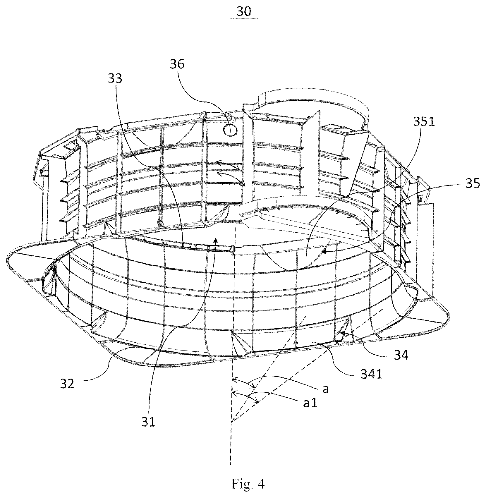 Patent US12410819 Figure 4 – Air guide cover, outdoor unit of HVAC apparatus, and HVAC apparatus