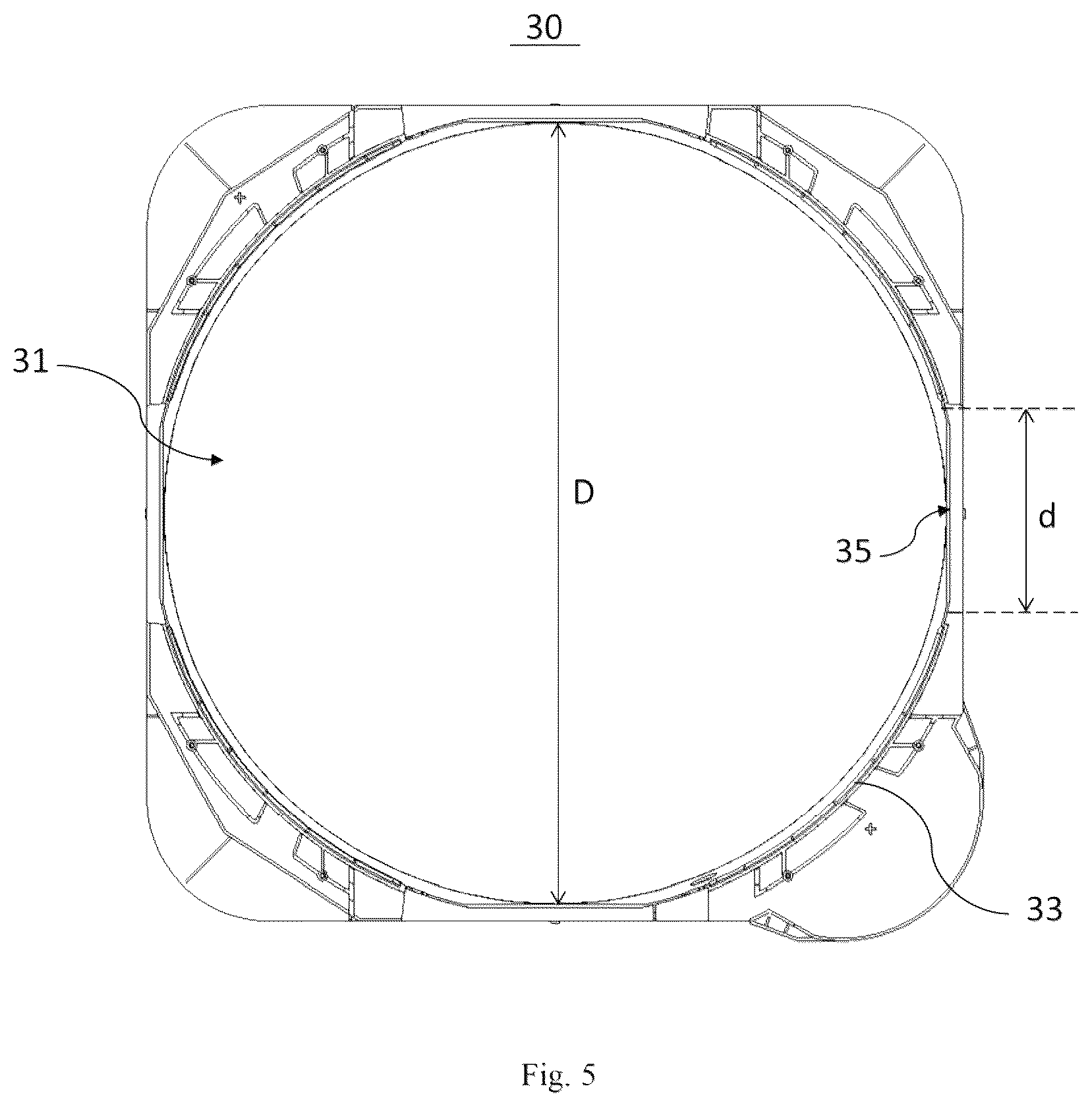 Patent US12410819 Figure 5 – Air guide cover, outdoor unit of HVAC apparatus, and HVAC apparatus