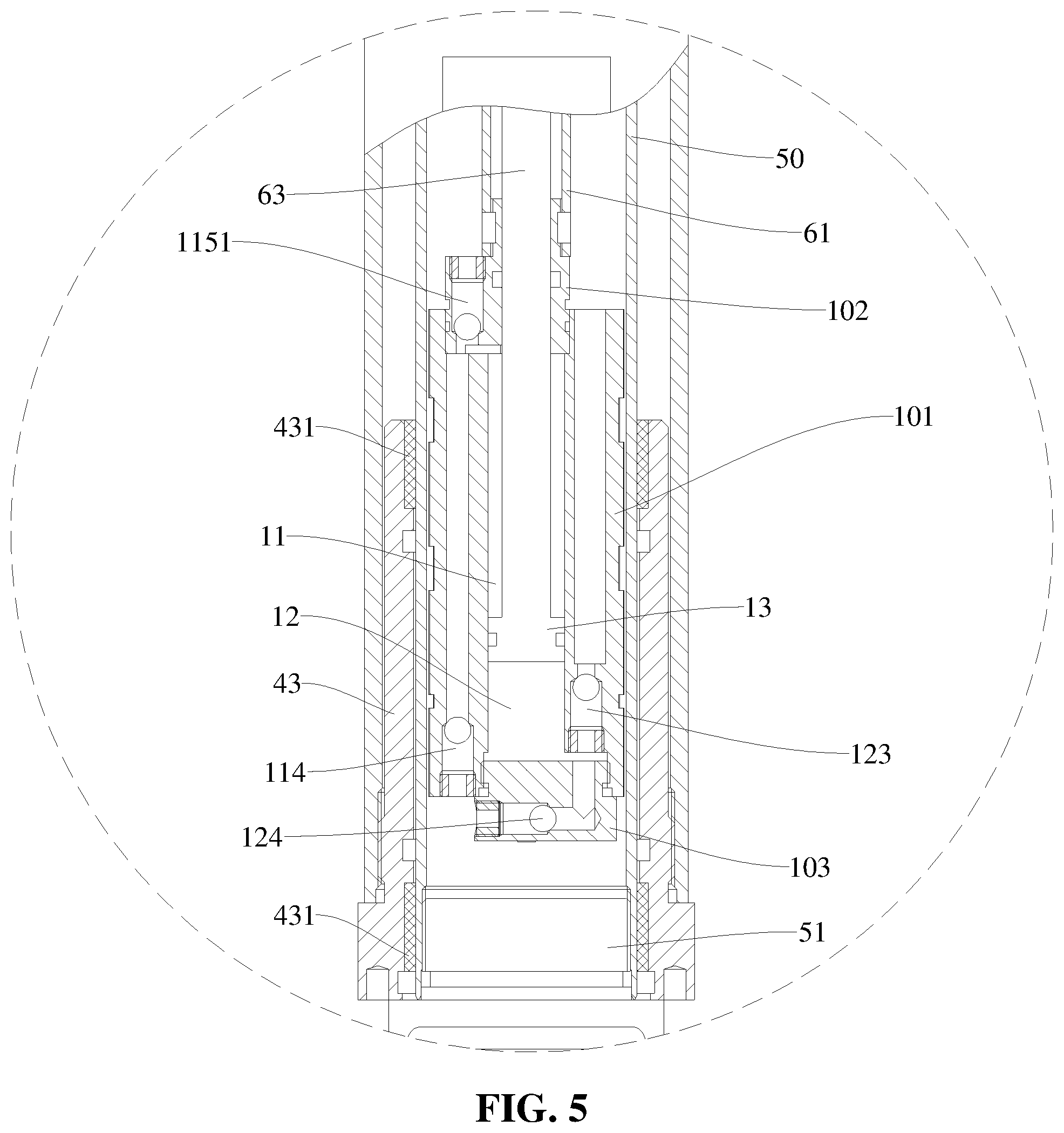 Patent US12410824 Figure 5 – Hydraulic oil-circuit system and hydraulic jack