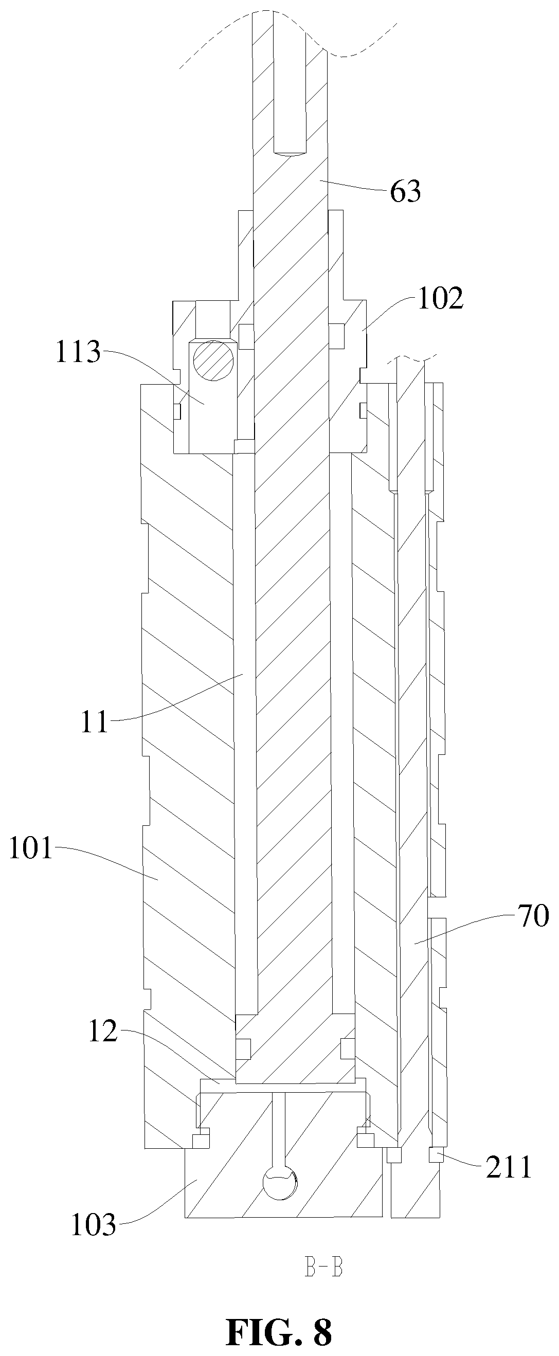 Patent US12410824 Figure 8 – Hydraulic oil-circuit system and hydraulic jack