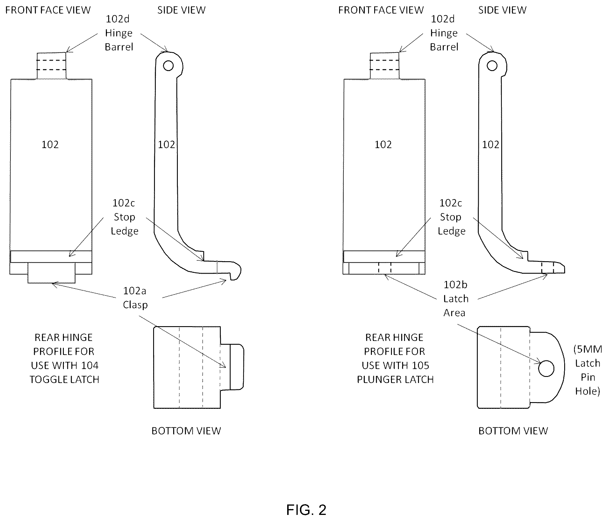 Patent US12410826 Figure 2 – Secure quick attach/detach clip
